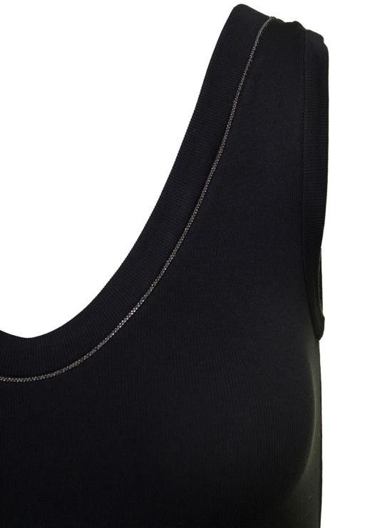 Brunello Cucinelli BRUNELLO CUCINELLI Women Tops M0TC8BJ312C101 Black Size L / US 10 / IT 46 - 3 Thumbnail