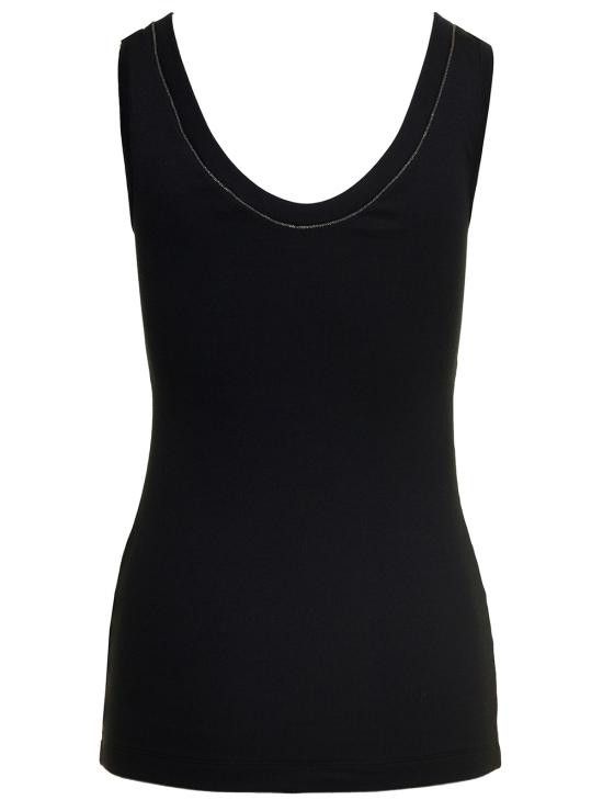 Brunello Cucinelli BRUNELLO CUCINELLI Women Tops M0TC8BJ312C101 Black Size M / US 6-8 / IT 42-44 - 2 Thumbnail