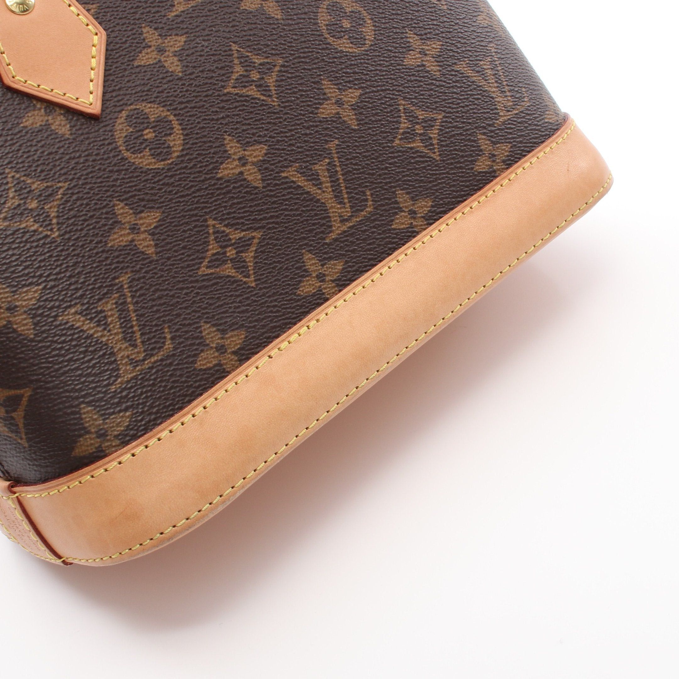 Louis Vuitton Louis Vuitton Alma Bb Monogram Handbag Leather Brown Size ONE SIZE - 9 Thumbnail
