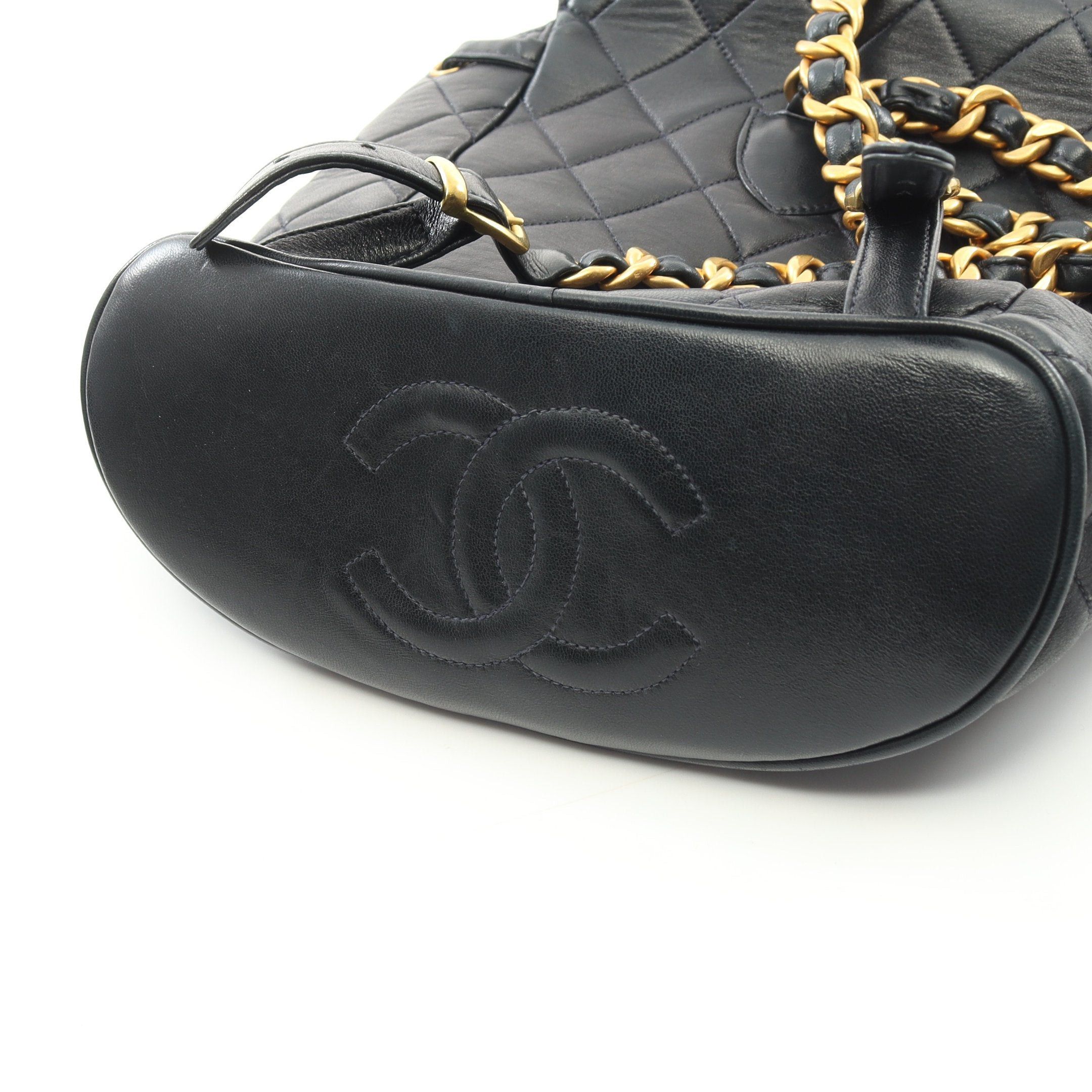 Chanel Chanel Matelasse Backpack Rucksack Lambskin Black Gold Hardware Size ONE SIZE - 9 Thumbnail