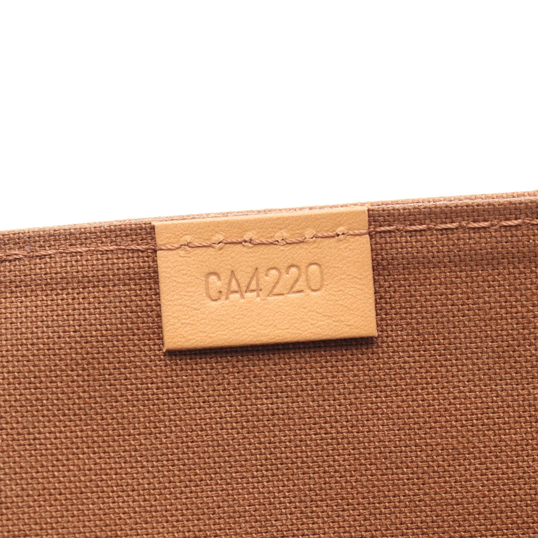 Louis Vuitton Louis Vuitton Petite Sac Plat Monogram Handbag Leather Brown Size ONE SIZE - 5 Thumbnail