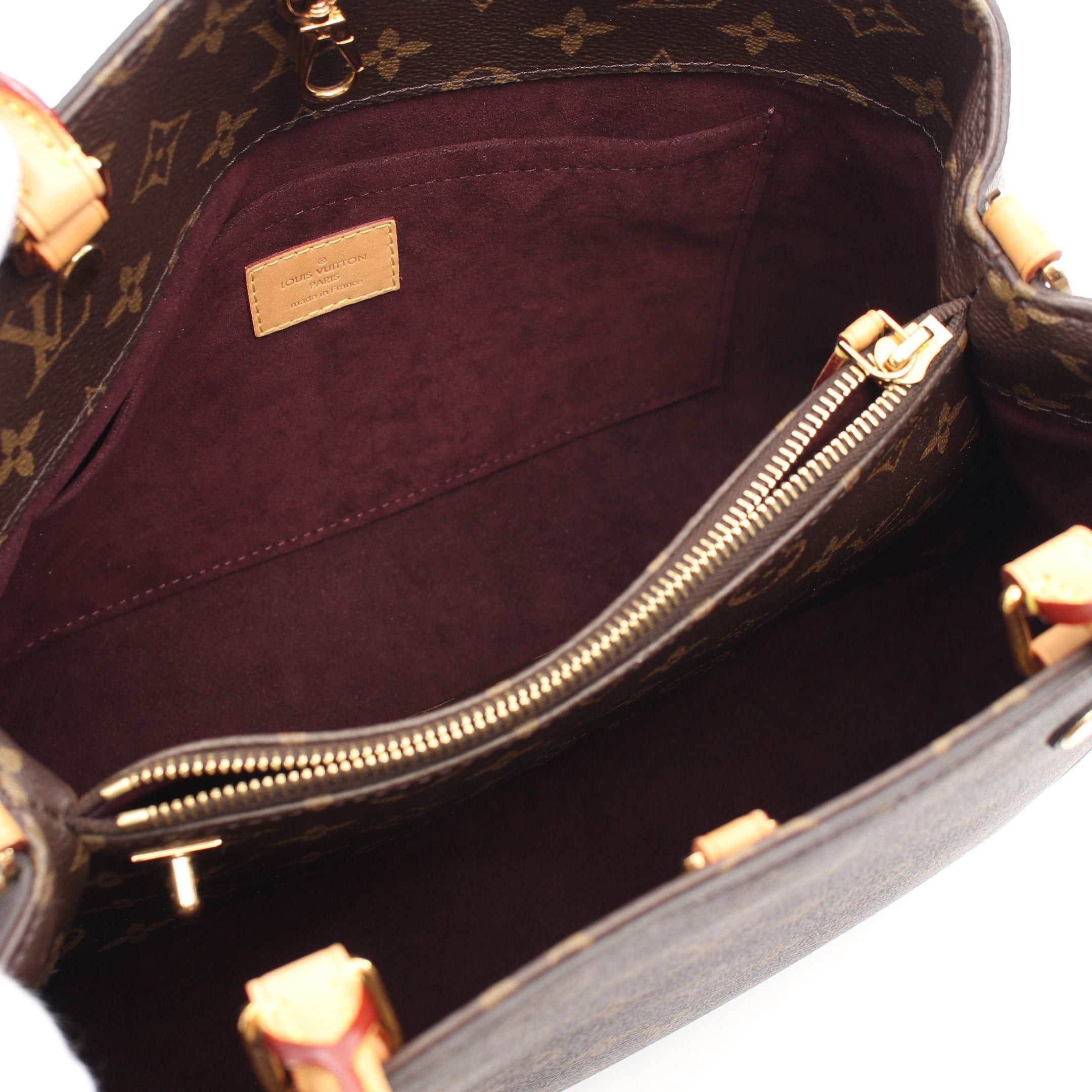 Louis Vuitton Louis Vuitton Montaigne Mm Monogram Handbag Leather Brown Size ONE SIZE - 3 Thumbnail