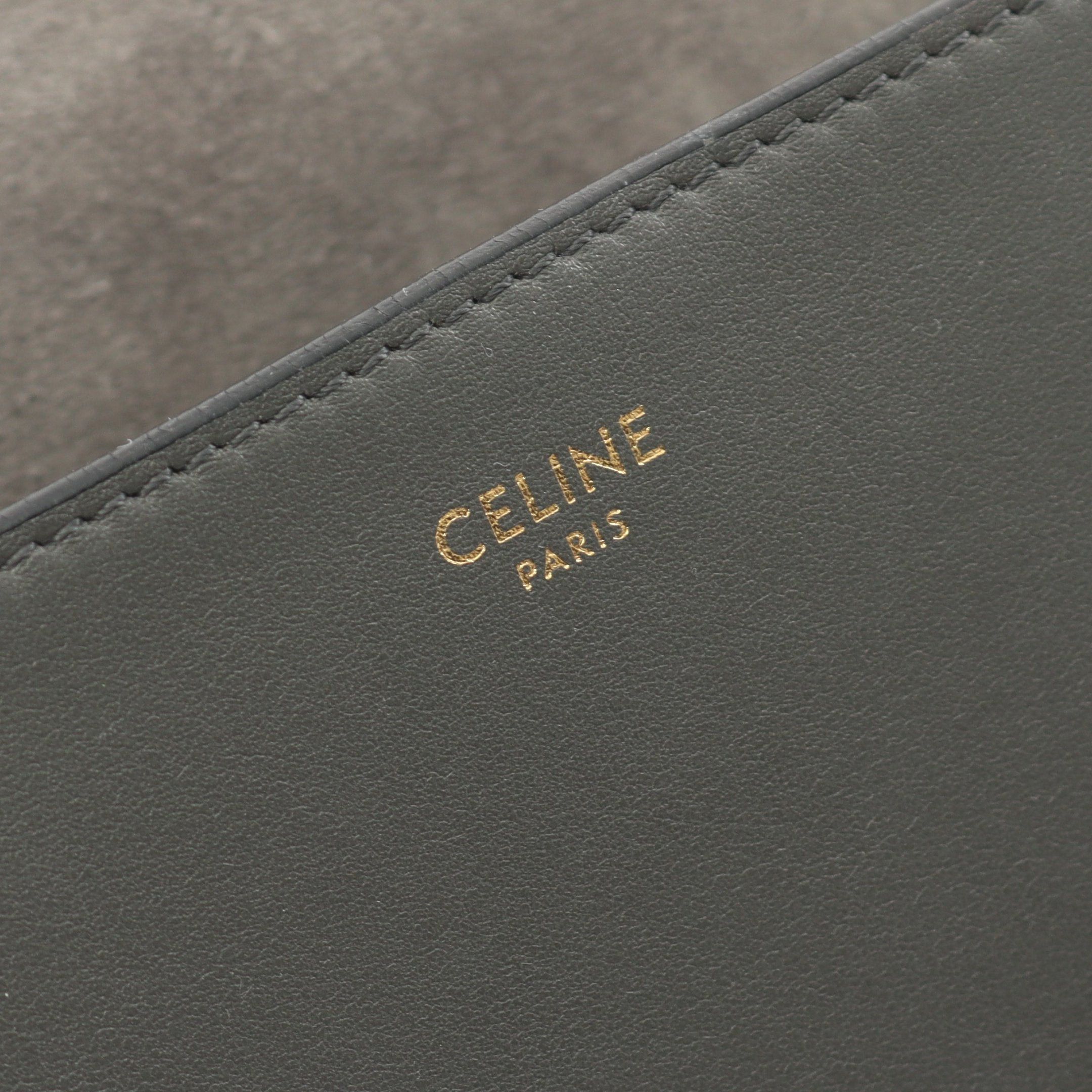 Celine Celine Folco Cuill Triomphe Shoulder Bag Leather Gray Size ONE SIZE - 4 Thumbnail