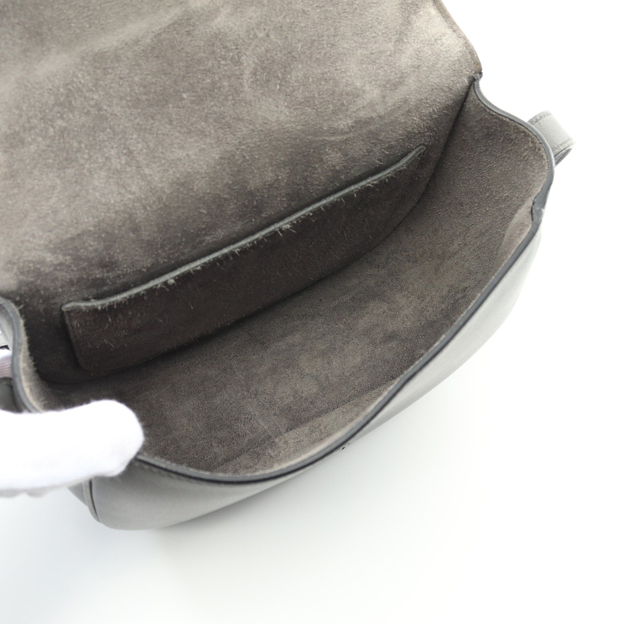 Celine Celine Folco Cuill Triomphe Shoulder Bag Leather Gray Size ONE SIZE - 3 Thumbnail