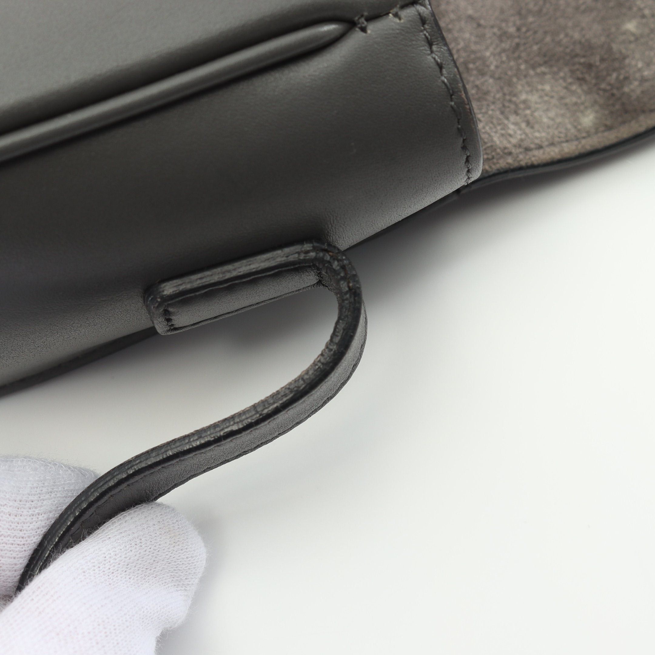 Celine Celine Folco Cuill Triomphe Shoulder Bag Leather Gray Size ONE SIZE - 9 Thumbnail