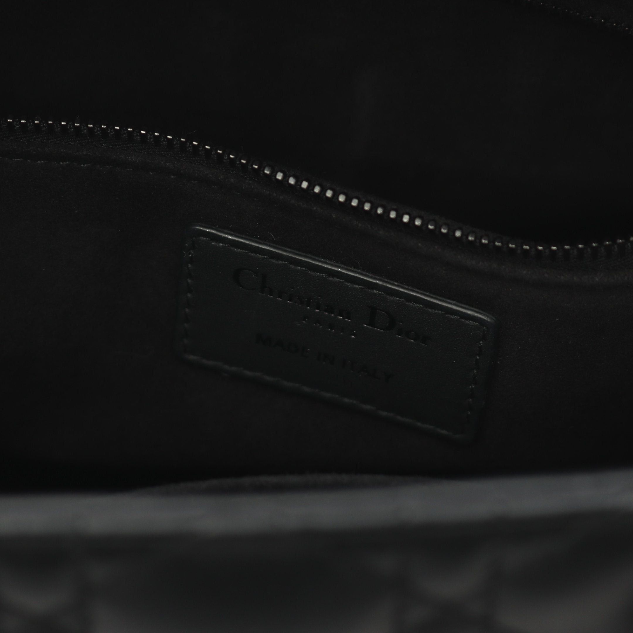 Dior Dior Lady Dior Handbag Leather Black Size ONE SIZE - 4 Thumbnail