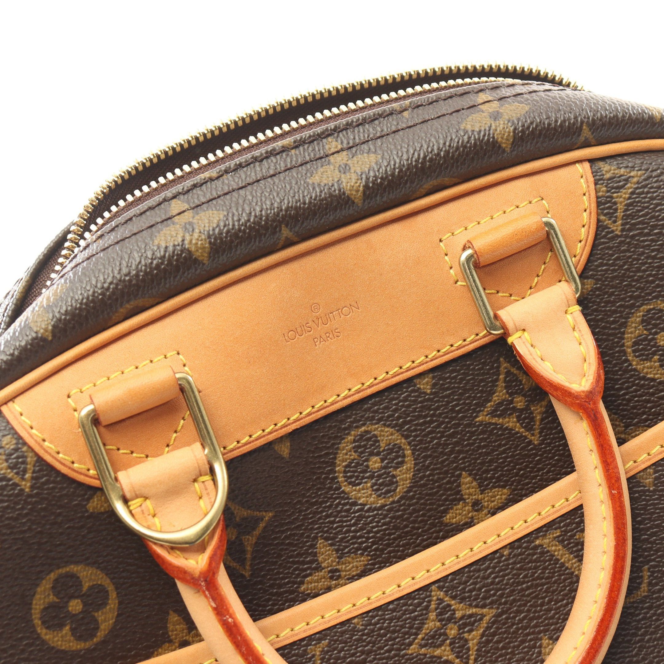 Louis Vuitton Louis Vuitton Trouville Monogram Handbag Leather Brown Size ONE SIZE - 10 Thumbnail