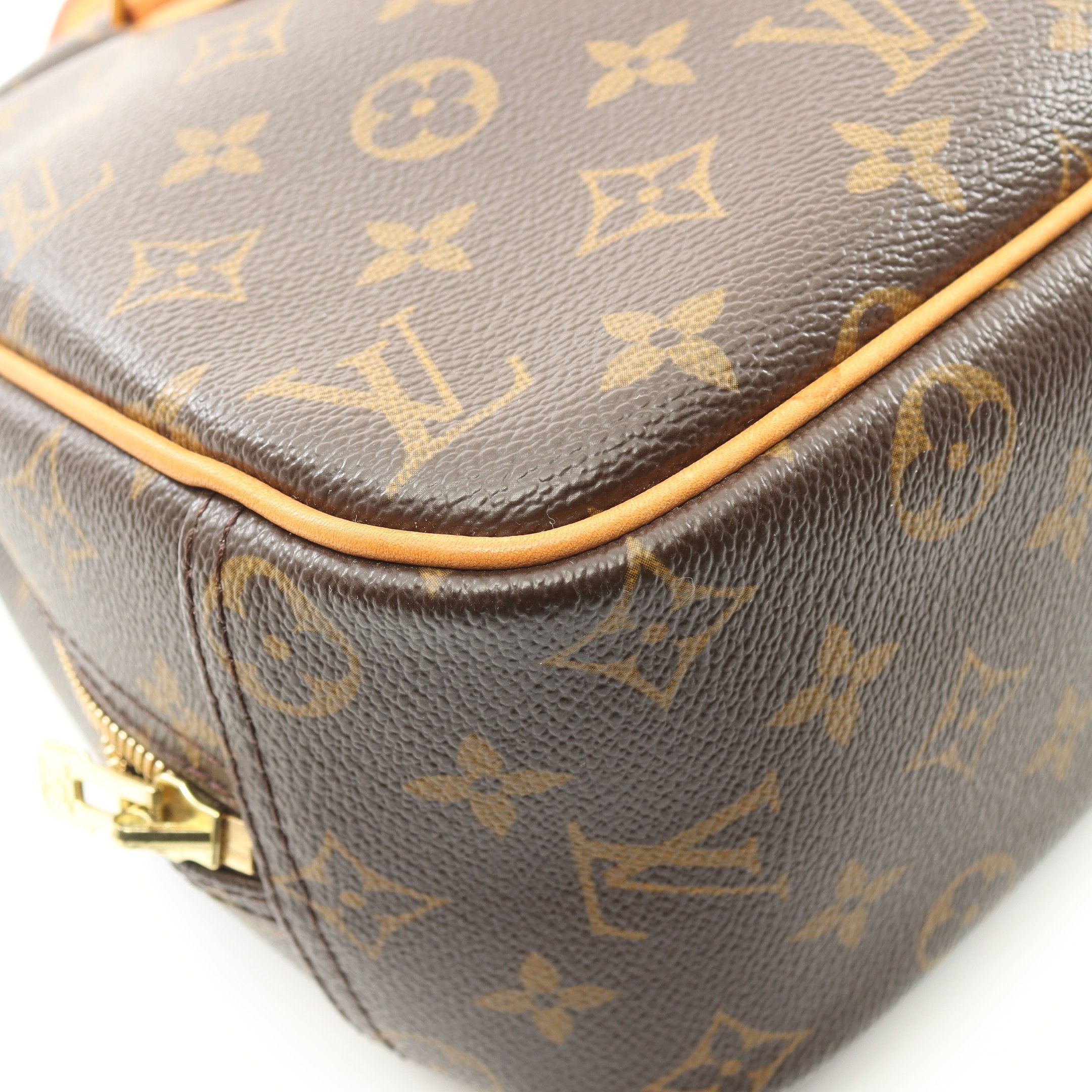 Louis Vuitton Louis Vuitton Trouville Monogram Handbag Leather Brown Size ONE SIZE - 7 Thumbnail