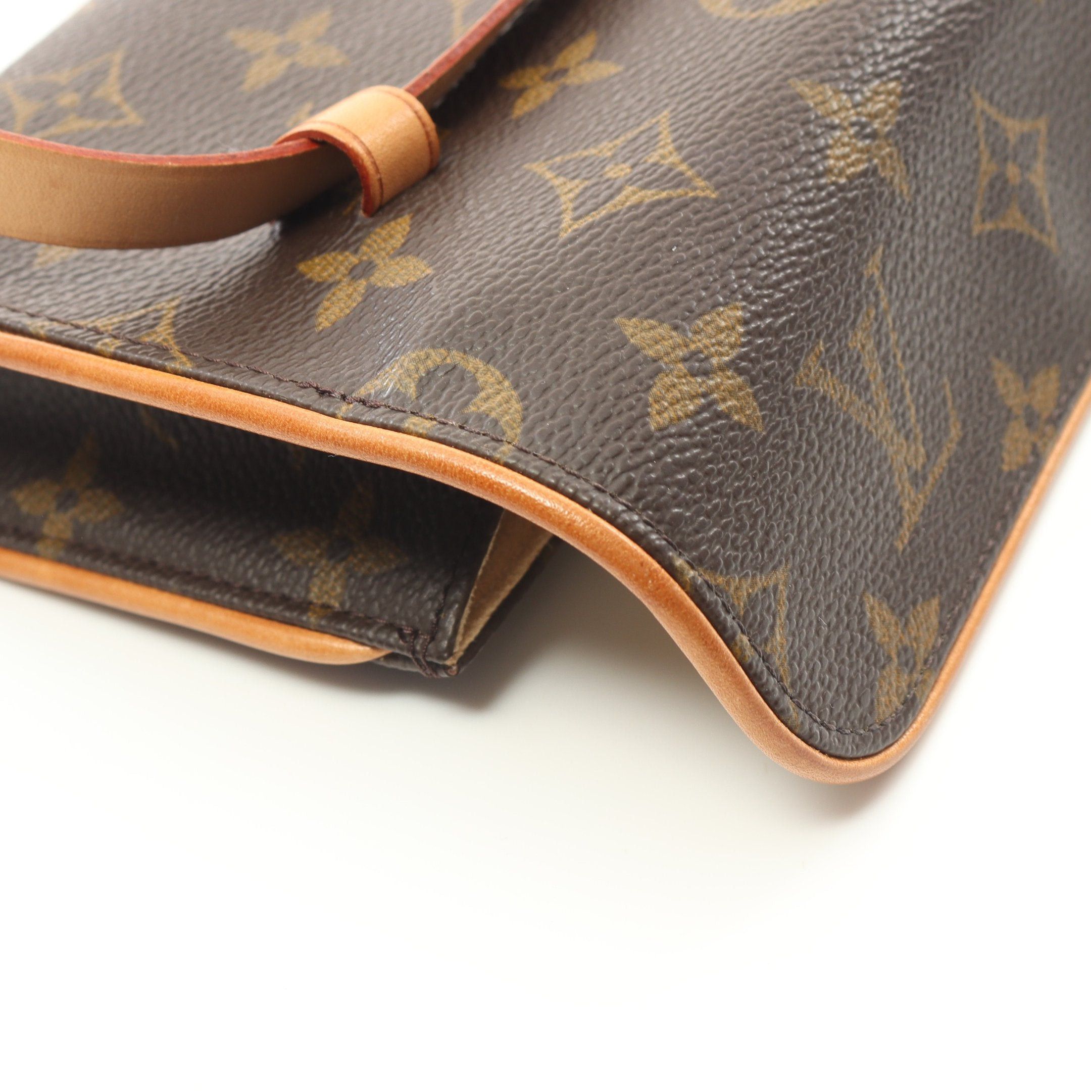 Louis Vuitton Louis Vuitton Pochette Florentine Monogram Body Bag Waist Leather Brown Size ONE SIZE - 8 Thumbnail