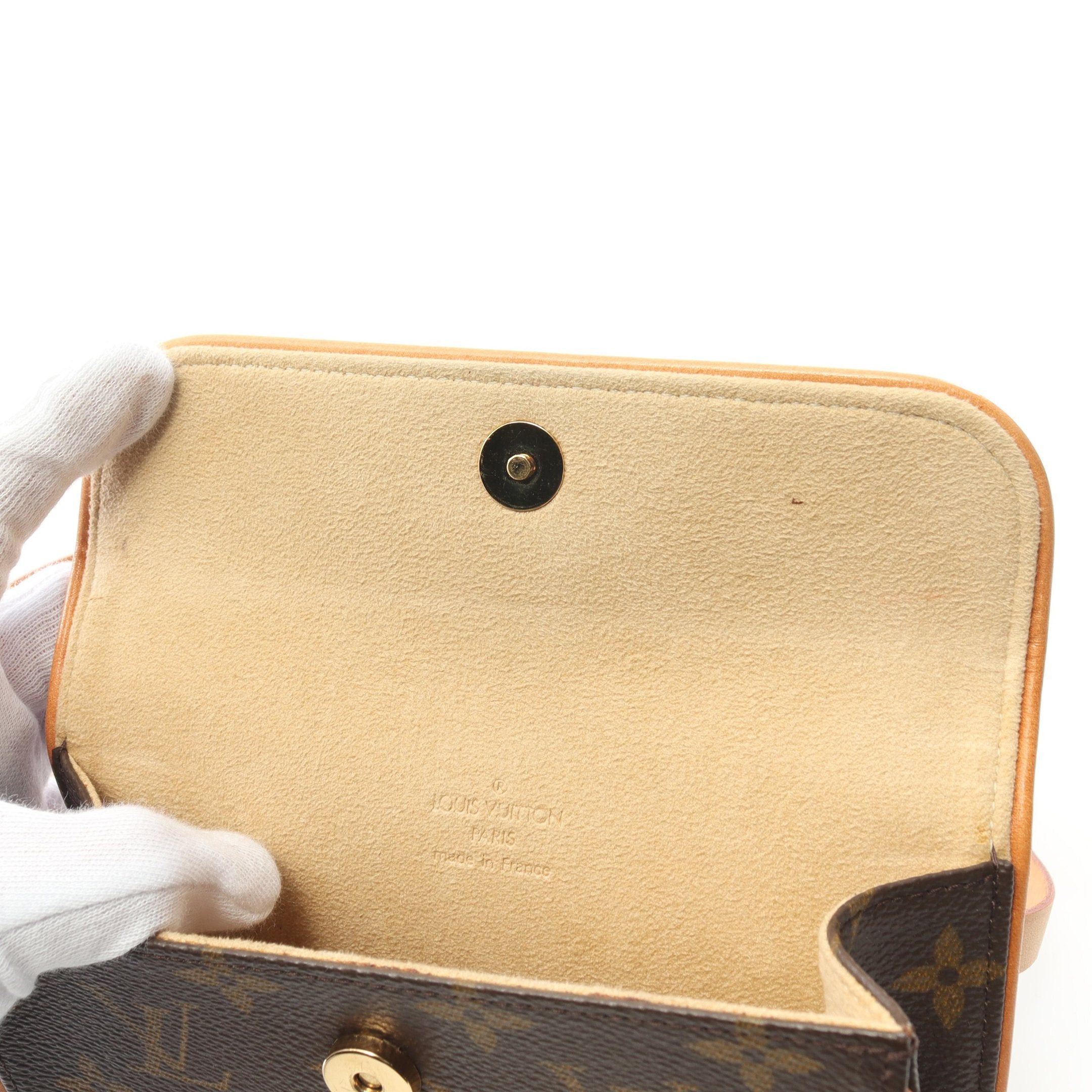 Louis Vuitton Louis Vuitton Pochette Florentine Monogram Body Bag Waist Leather Brown Size ONE SIZE - 10 Thumbnail