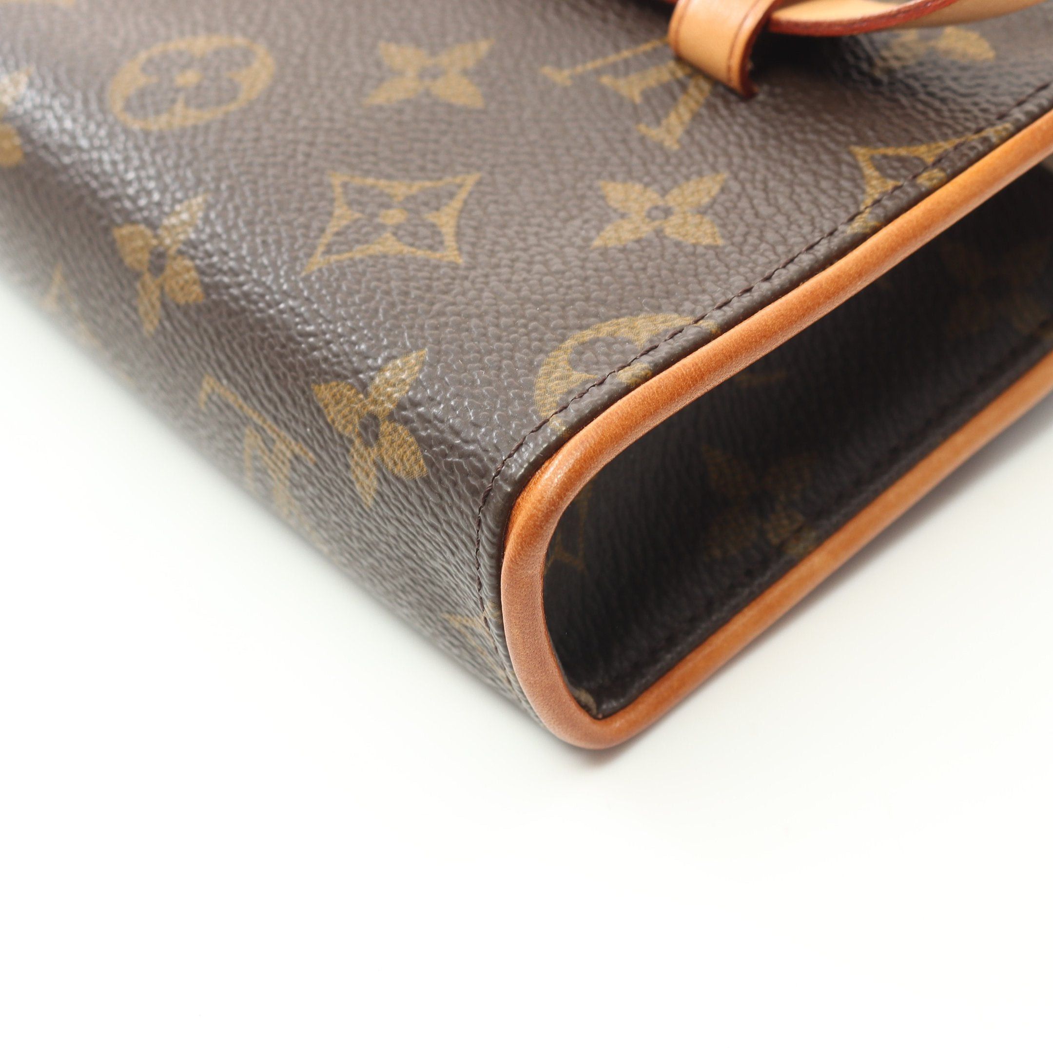 Louis Vuitton Louis Vuitton Pochette Florentine Monogram Body Bag Waist Leather Brown Size ONE SIZE - 9 Thumbnail