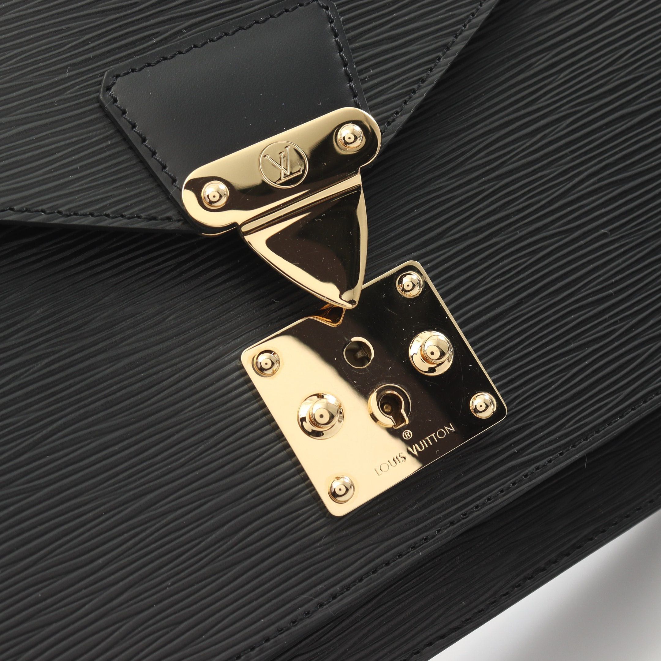 Louis Vuitton Louis Vuitton Monceau Epi Noir Handbag Leather Black Size ONE SIZE - 9 Thumbnail