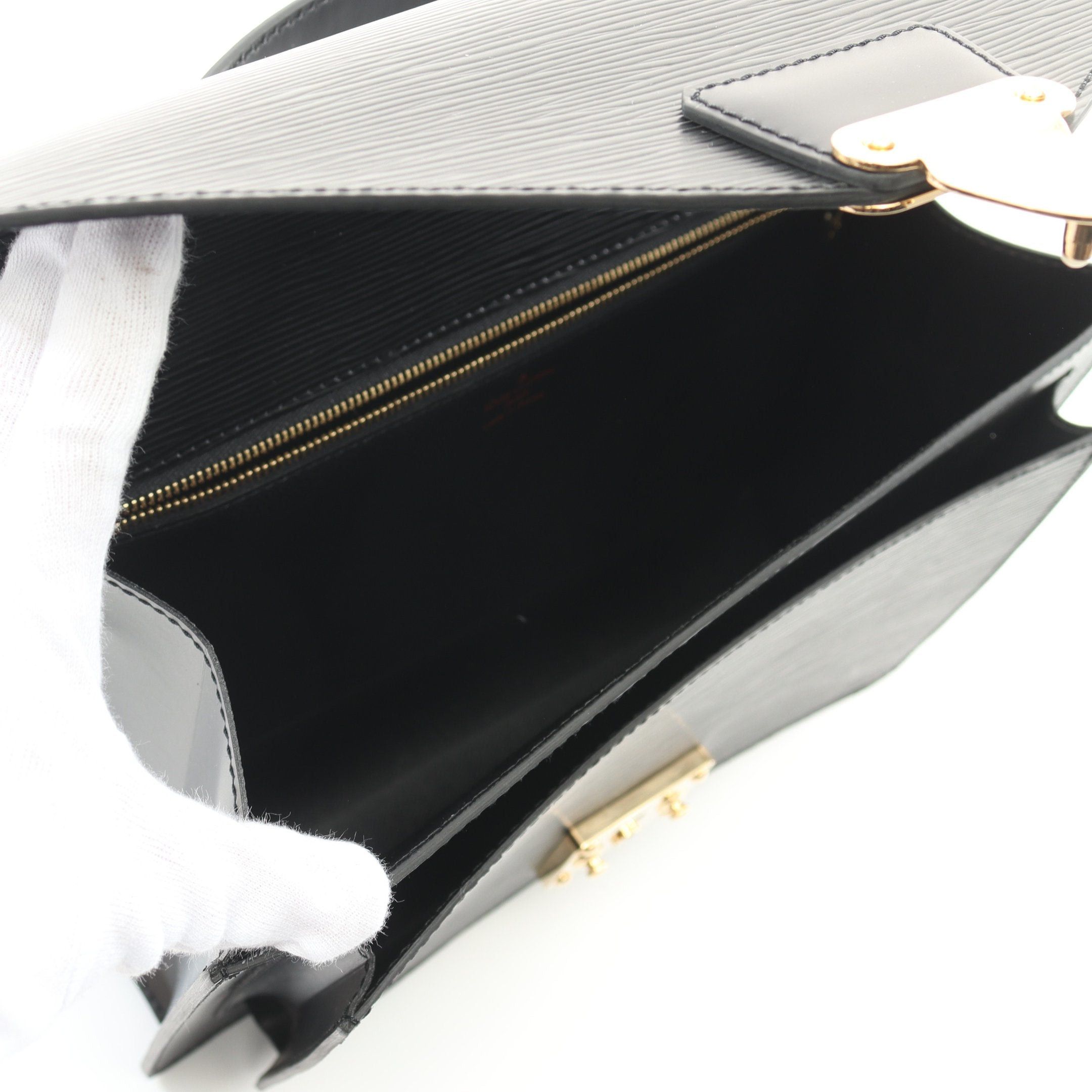 Louis Vuitton Louis Vuitton Monceau Epi Noir Handbag Leather Black Size ONE SIZE - 3 Thumbnail