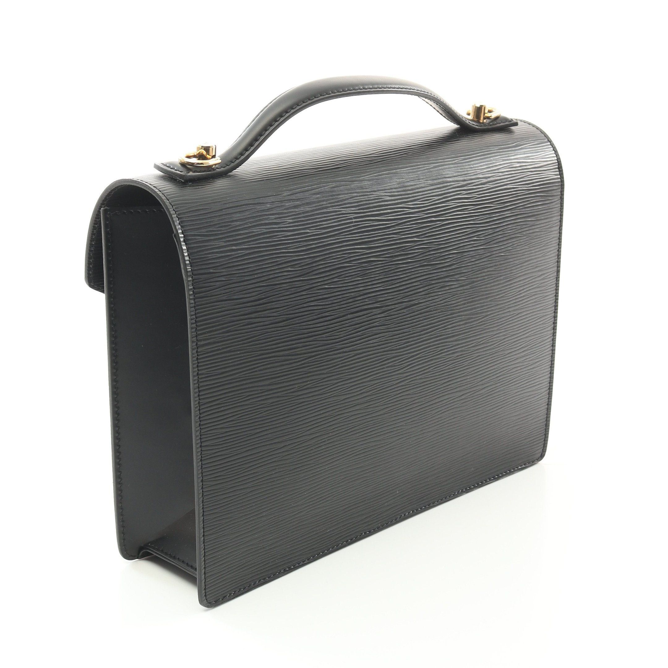 Louis Vuitton Louis Vuitton Monceau Epi Noir Handbag Leather Black Size ONE SIZE - 2 Thumbnail