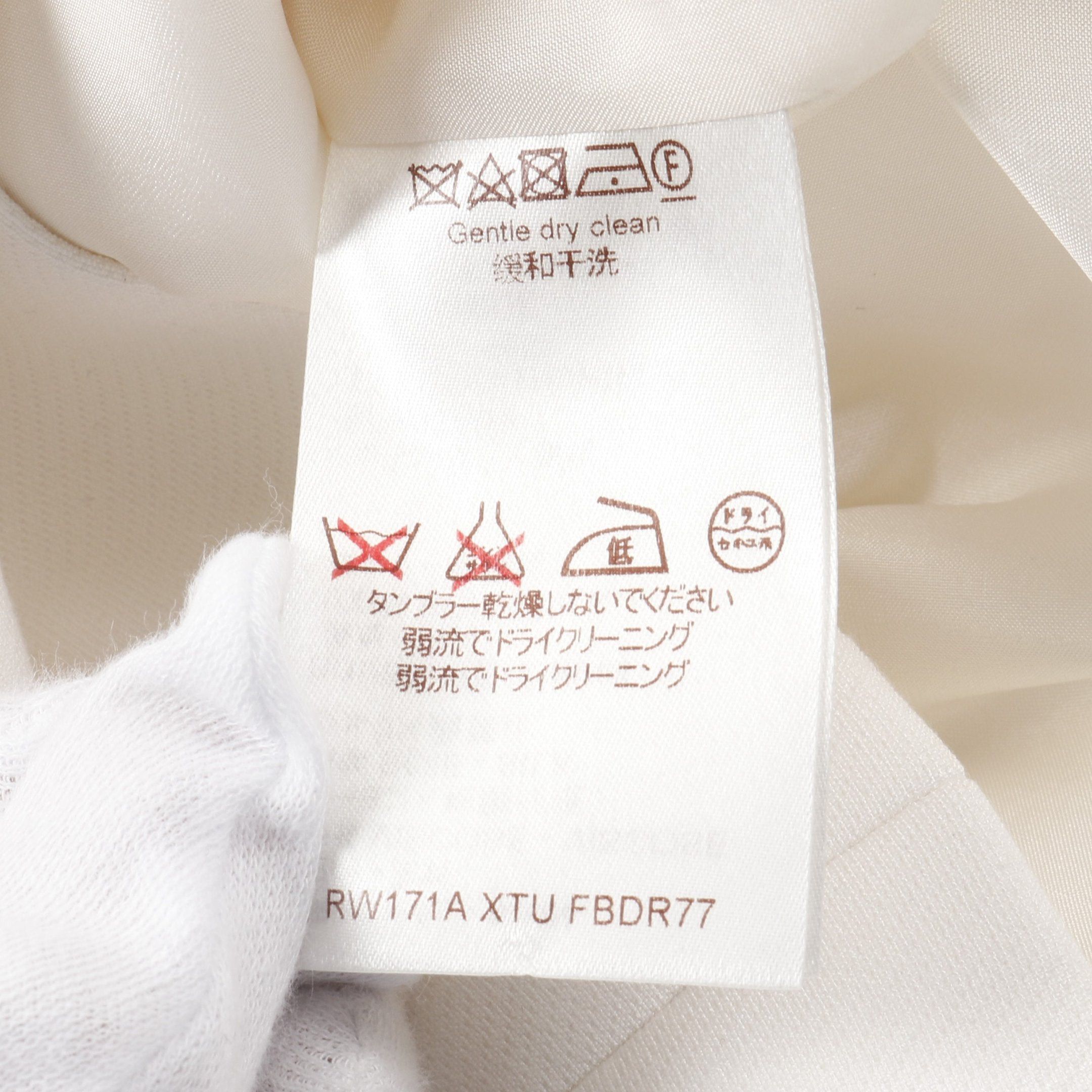 Louis Vuitton Louis Vuitton One Piece No Sleeve Frill Rayon Silk White Size ONE SIZE - 5 Thumbnail