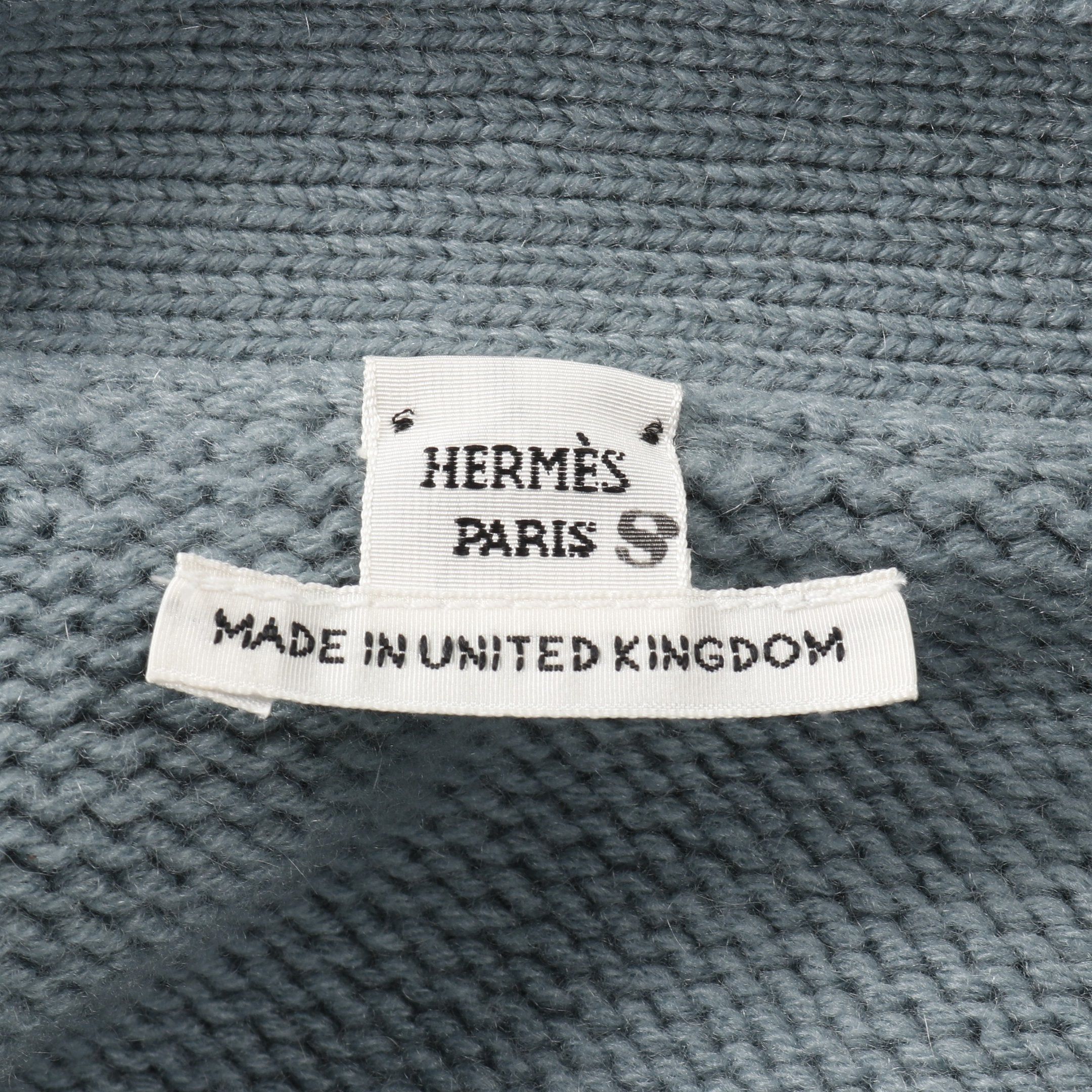 Hermes Hermes 1B Cardigan Cashmere Blue Gray Size ONE SIZE - 3 Thumbnail