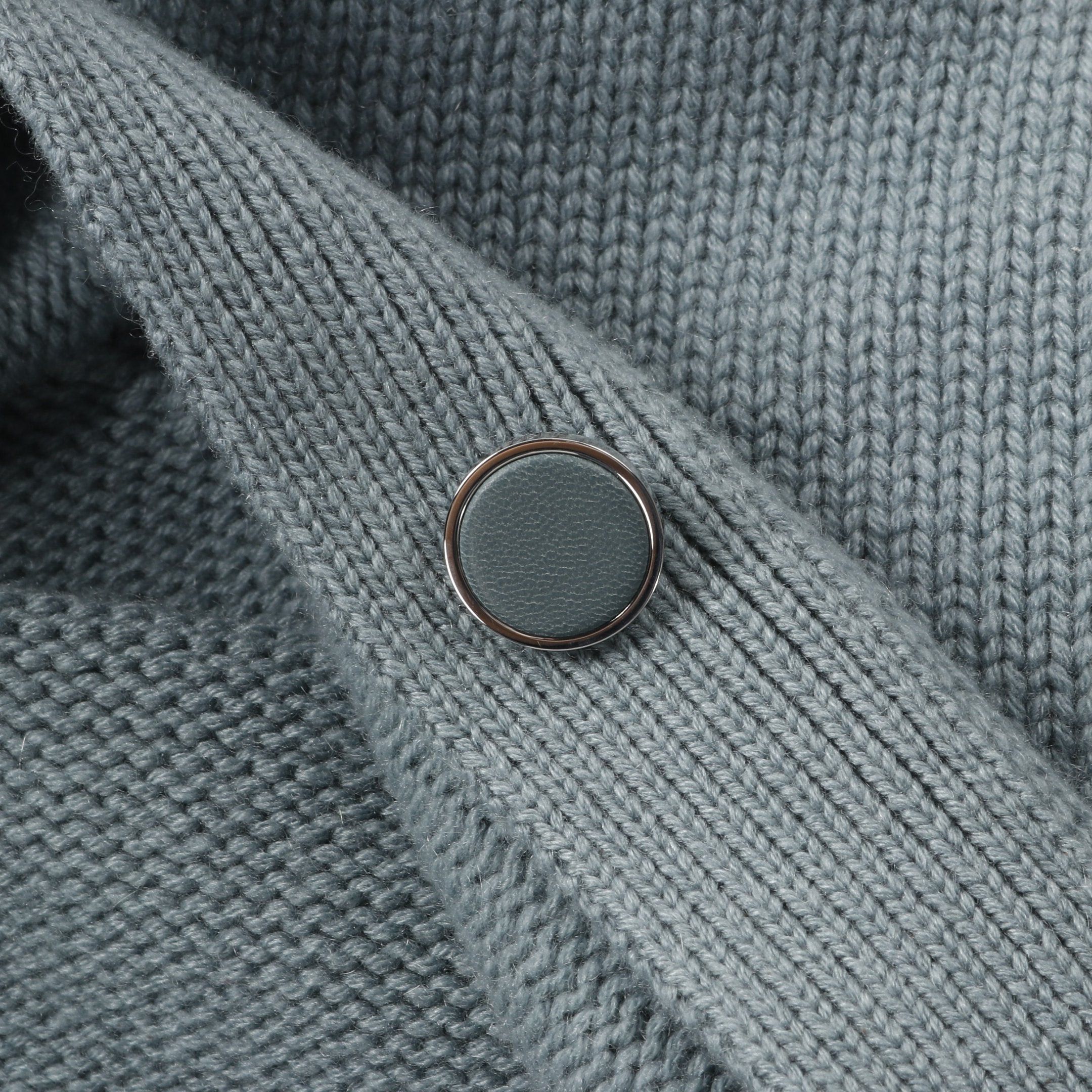 Hermes Hermes 1B Cardigan Cashmere Blue Gray Size ONE SIZE - 8 Thumbnail
