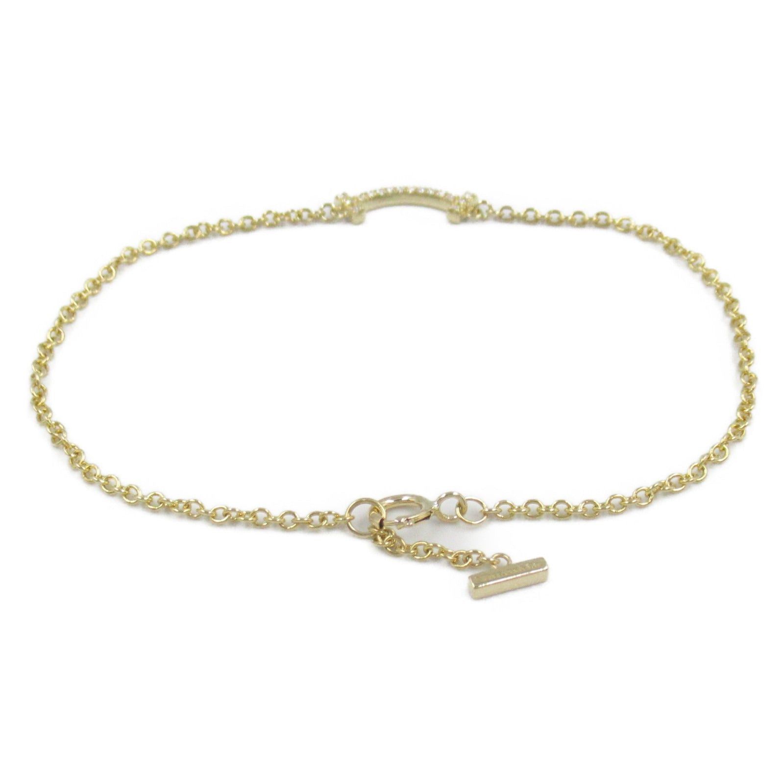 Tiffany & Co. Tiffany Co T Smile Mini Bracelet Diamond K18 (Yellow Gold) Clear Size ONE SIZE - 2 Thumbnail
