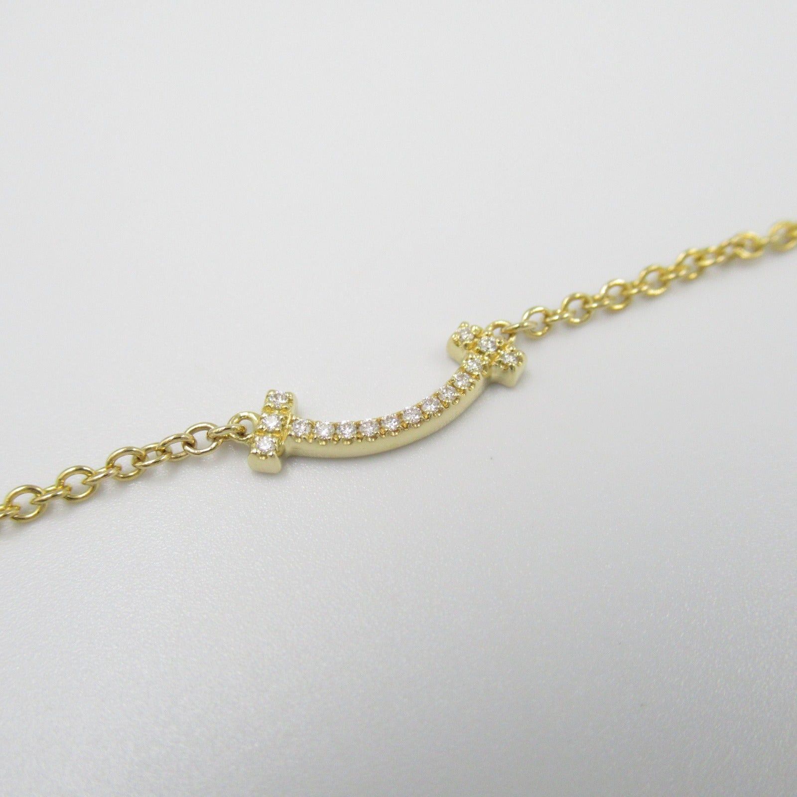 Tiffany & Co. Tiffany Co T Smile Mini Bracelet Diamond K18 (Yellow Gold) Clear Size ONE SIZE - 6 Thumbnail