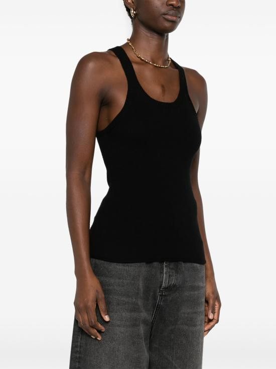 Alanui ALANUI Women Tops LWHT005R25KNI001 1000 BLACK Size S / US 4 / IT 40 - 3 Thumbnail