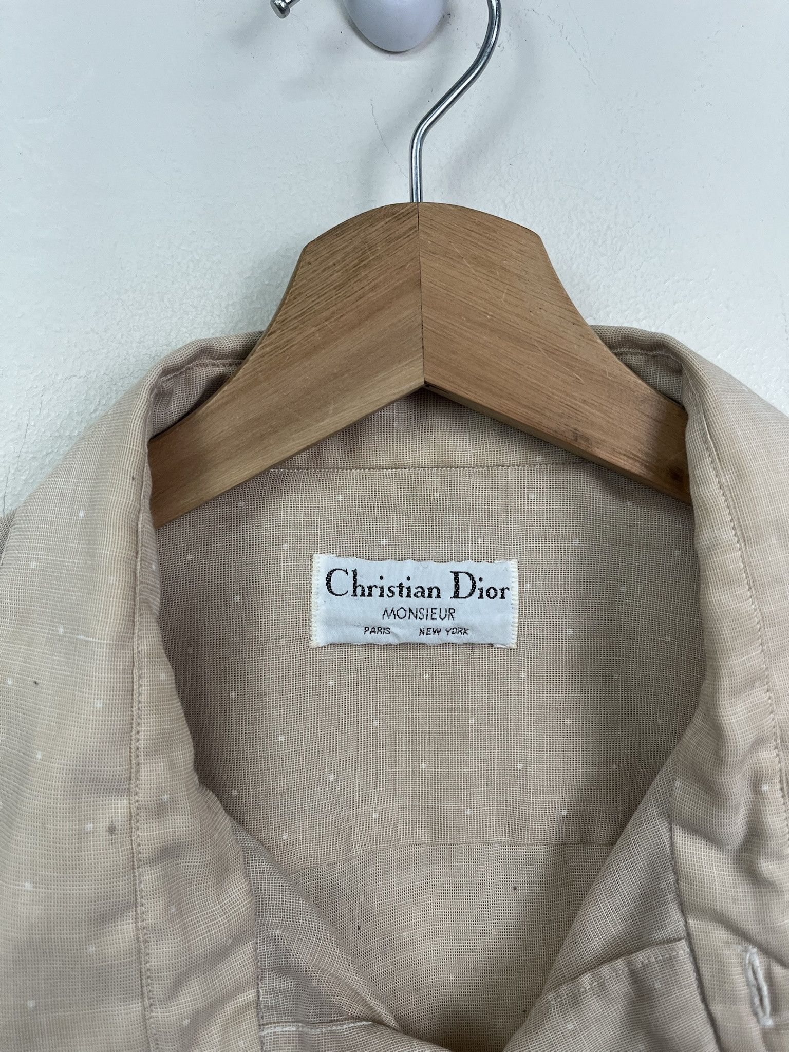 Other Vintage 1990s Christian Dior Button Down Shirt Poly Cotton Distressed Shirt Size XL Size US XL / EU 56 / 4 - 2 Thumbnail