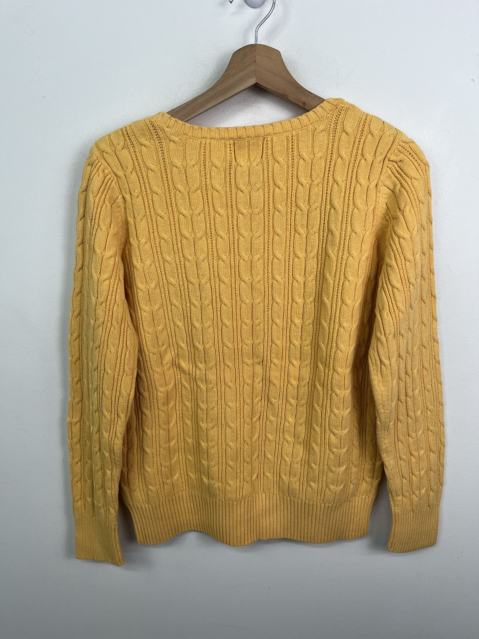 Other Vintage Yellow Cableknit Sweater Yellow Rope Knit Sweater Size S Size US S / EU 44-46 / 1 - 3 Thumbnail