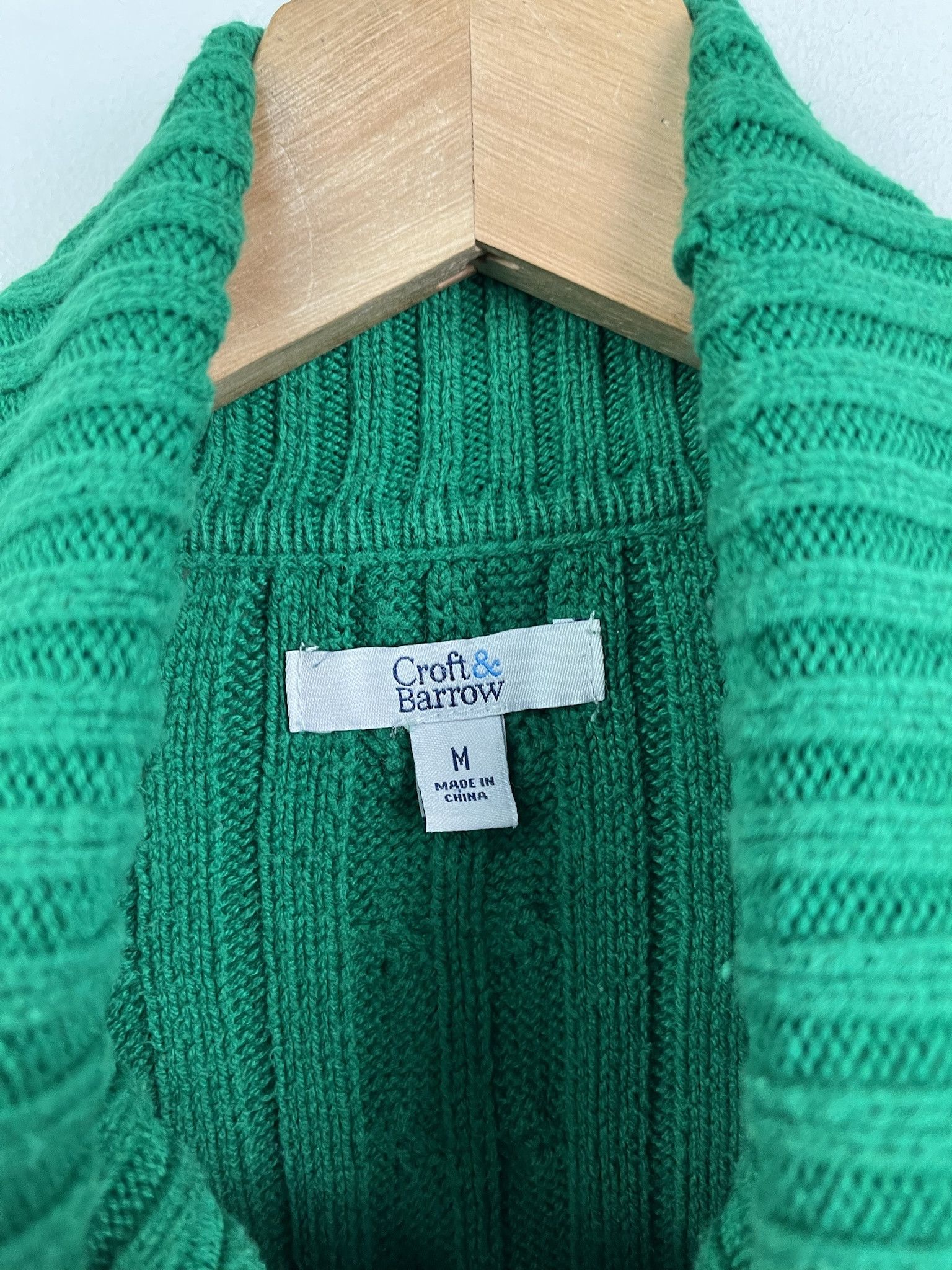 Other Vintage Green Cableknit Turtleneck Knit Sweater Size S Size US S / EU 44-46 / 1 - 2 Thumbnail