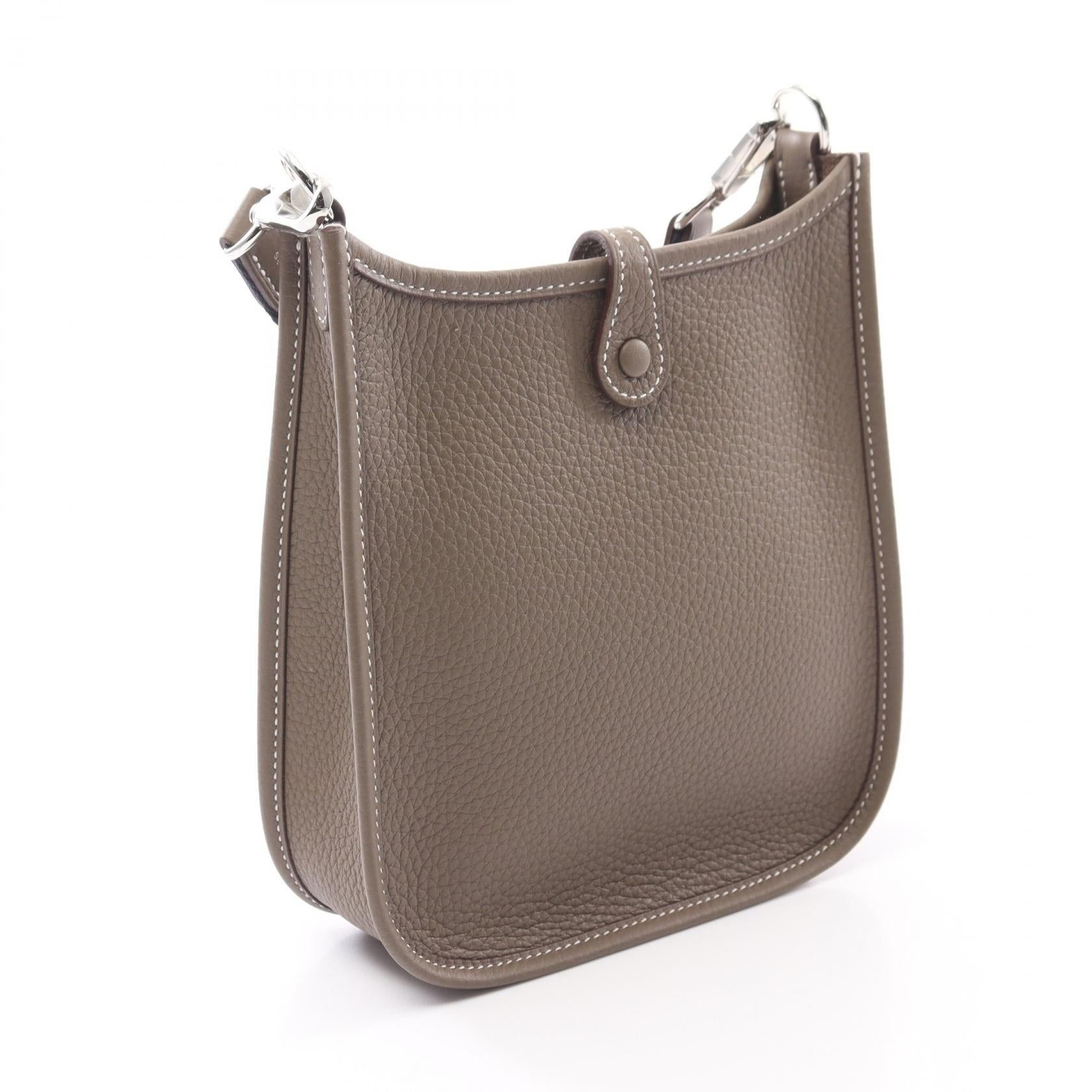 Hermes Hermes Evelyn Tpm Shoulder Bag Clemence Leather Gray Brown Silver Hardware K Stamp Size ONE SIZE - 2 Thumbnail