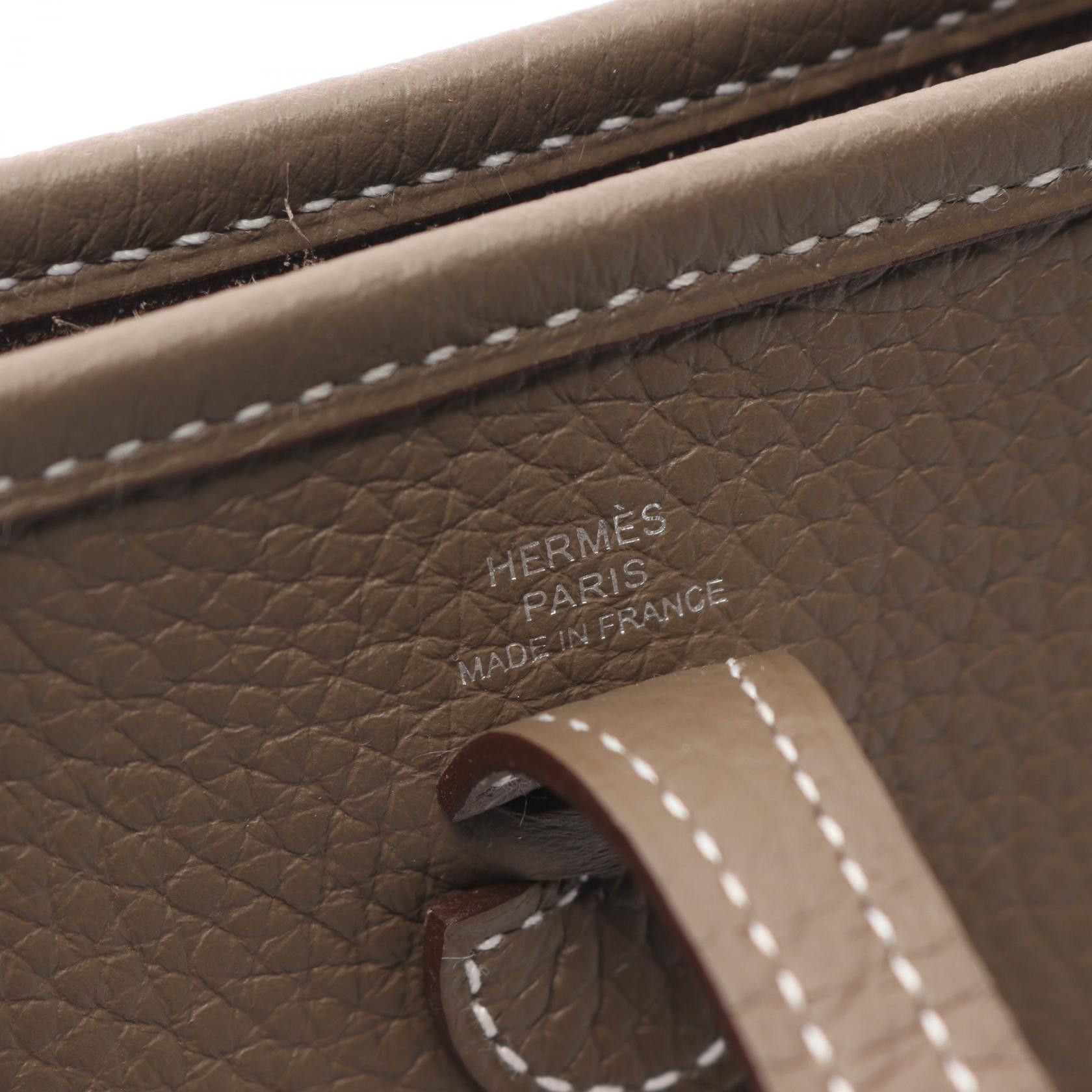 Hermes Hermes Evelyn Tpm Shoulder Bag Clemence Leather Gray Brown Silver Hardware K Stamp Size ONE SIZE - 4 Thumbnail