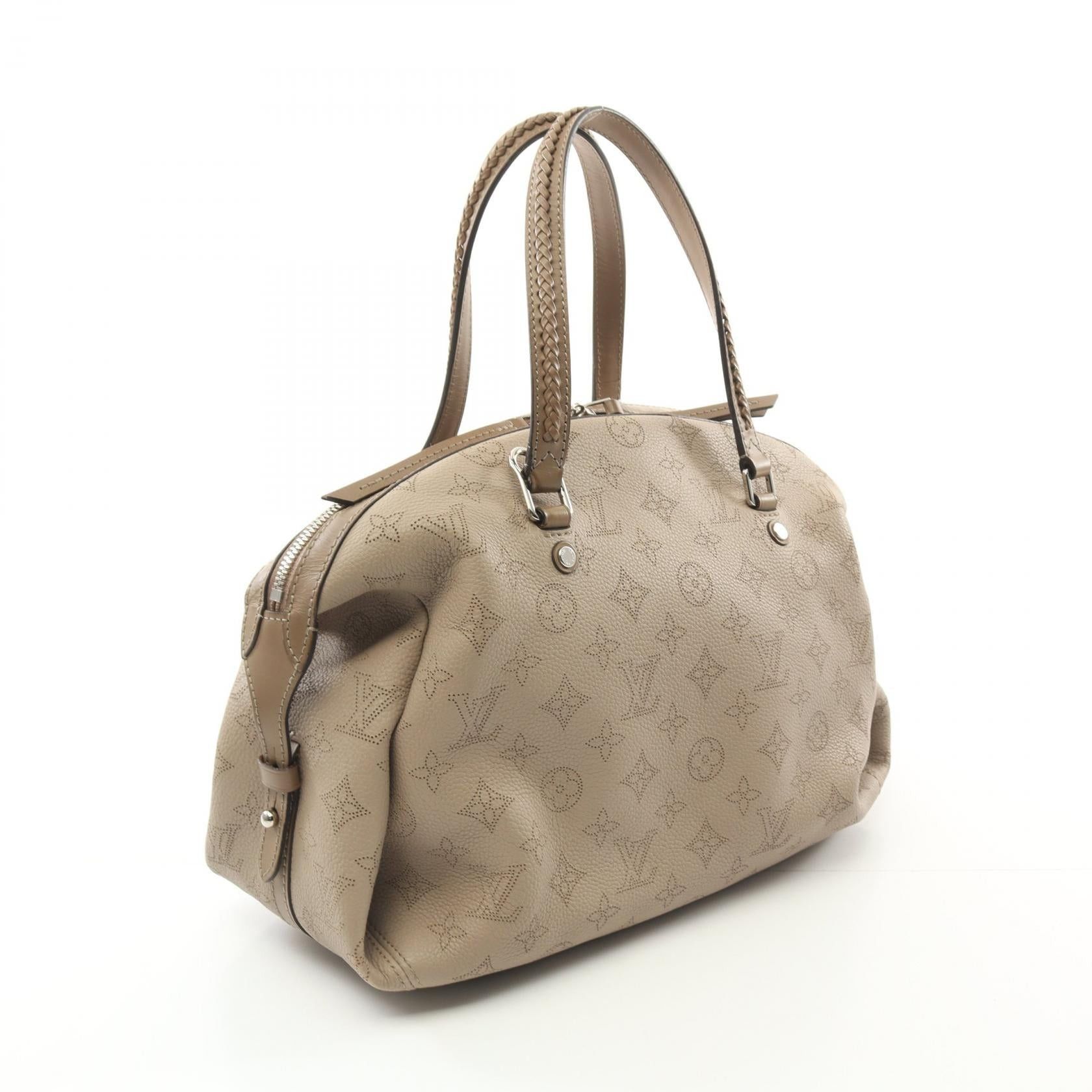 Louis Vuitton Louis Vuitton Asteria Mahina Carré Handbag Leather Gray Beige Size ONE SIZE - 2 Thumbnail