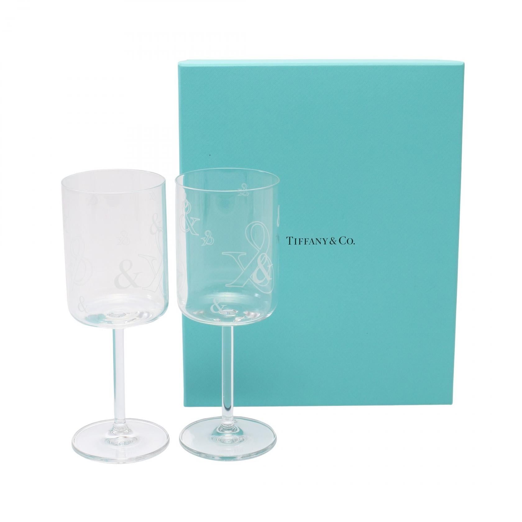 Tiffany & Co. Tiffany Co Ampersand Pair Wine Glass Clear Size ONE SIZE - 3 Thumbnail
