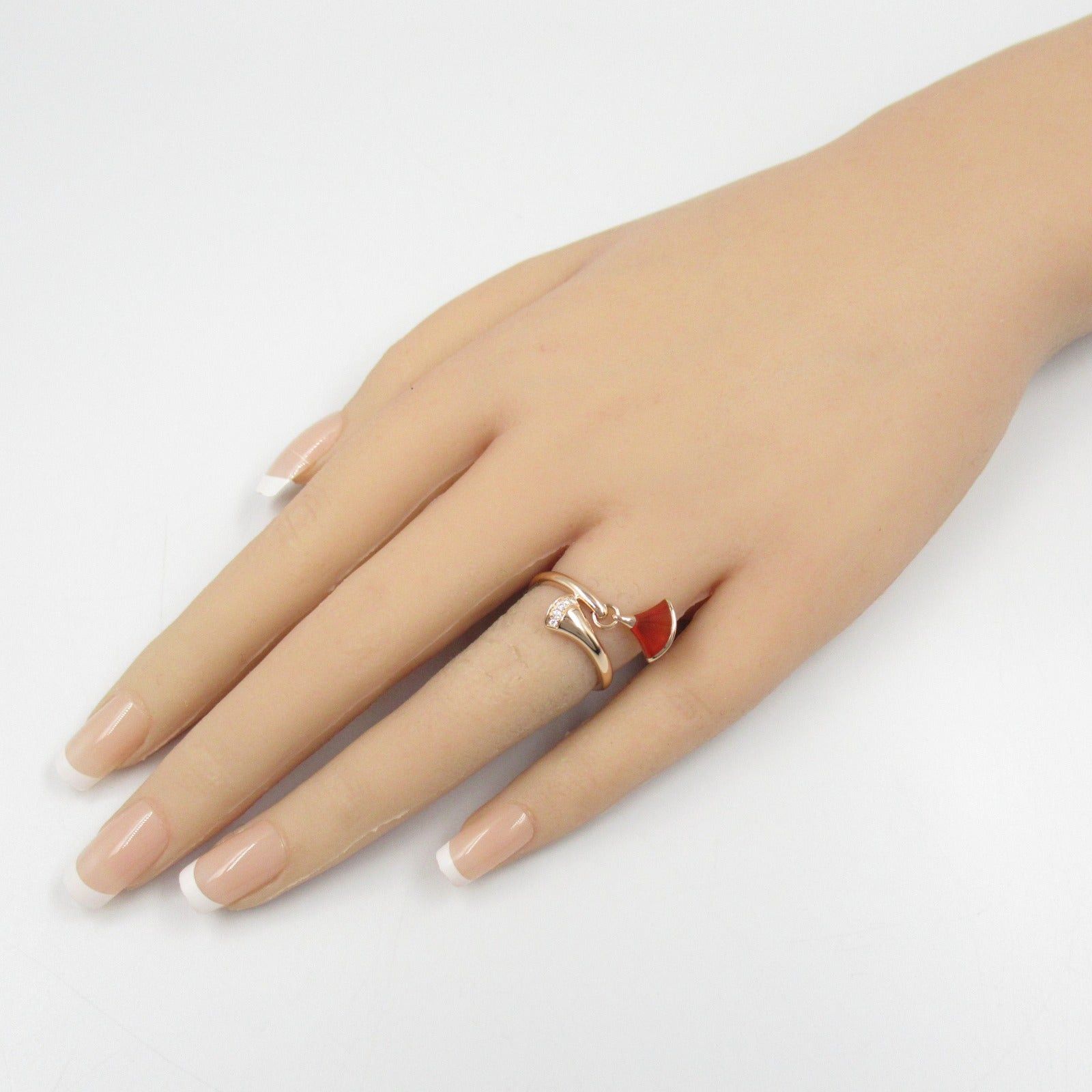 Bvlgari Bvlgari Diva Dream Ring Carnelian Diamond K18Pg (Pink Gold) Red Clear Size ONE SIZE - 9 Thumbnail