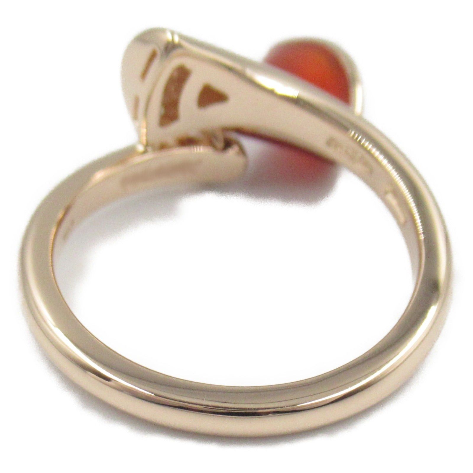 Bvlgari Bvlgari Diva Dream Ring Carnelian Diamond K18Pg (Pink Gold) Red Clear Size ONE SIZE - 3 Thumbnail