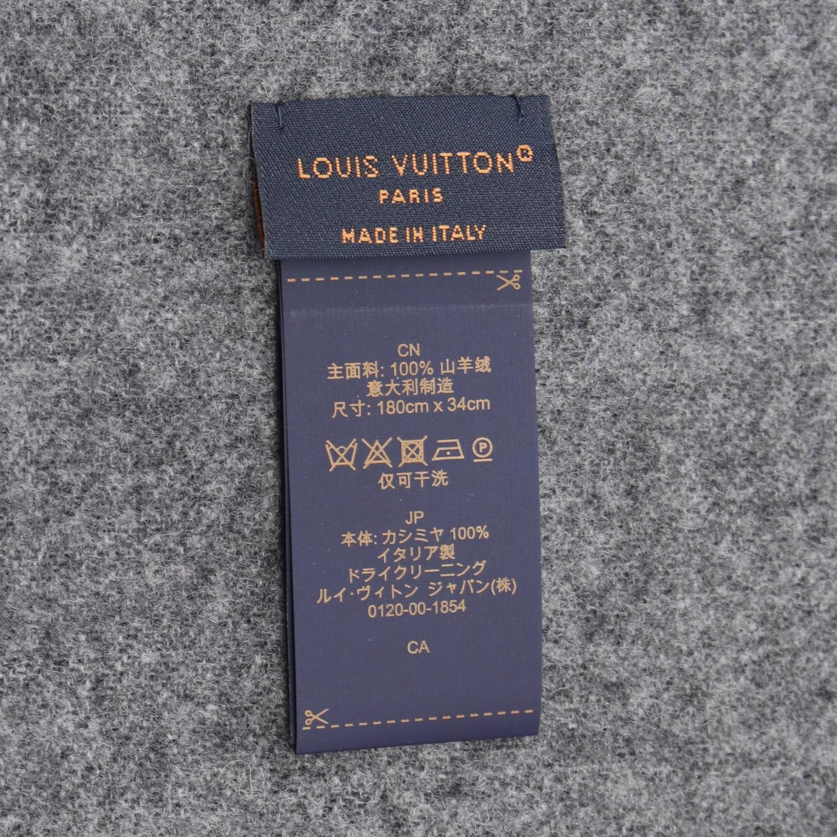Louis Vuitton Louis Vuitton Lv Dual Scarf Cashmere Black Size ONE SIZE - 2 Thumbnail