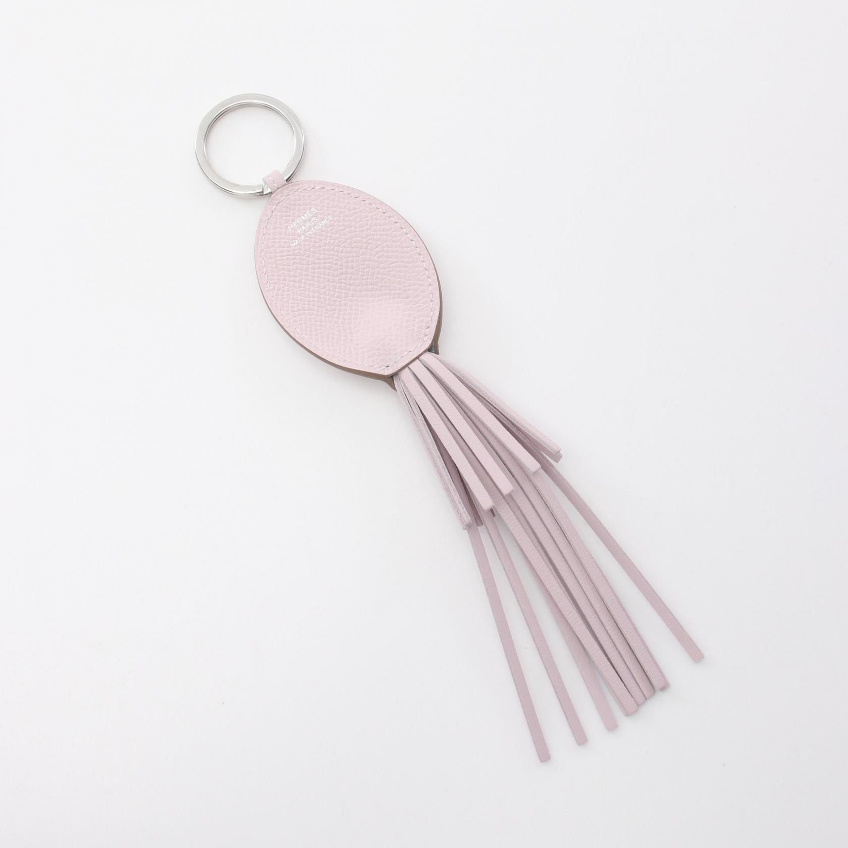 Hermes Hermes Poulpe Pulpe Mauve Pail Bag Charm Key Ring Veau Epsom Aagneau Light Purple Silver Hardware Double Engraved Size ONE SIZE - 2 Thumbnail