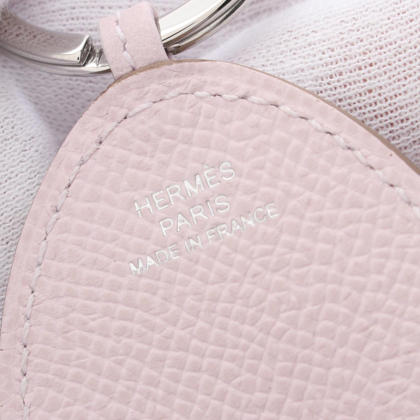 Hermes Hermes Poulpe Pulpe Mauve Pail Bag Charm Key Ring Veau Epsom Aagneau Light Purple Silver Hardware Double Engraved Size ONE SIZE - 3 Thumbnail