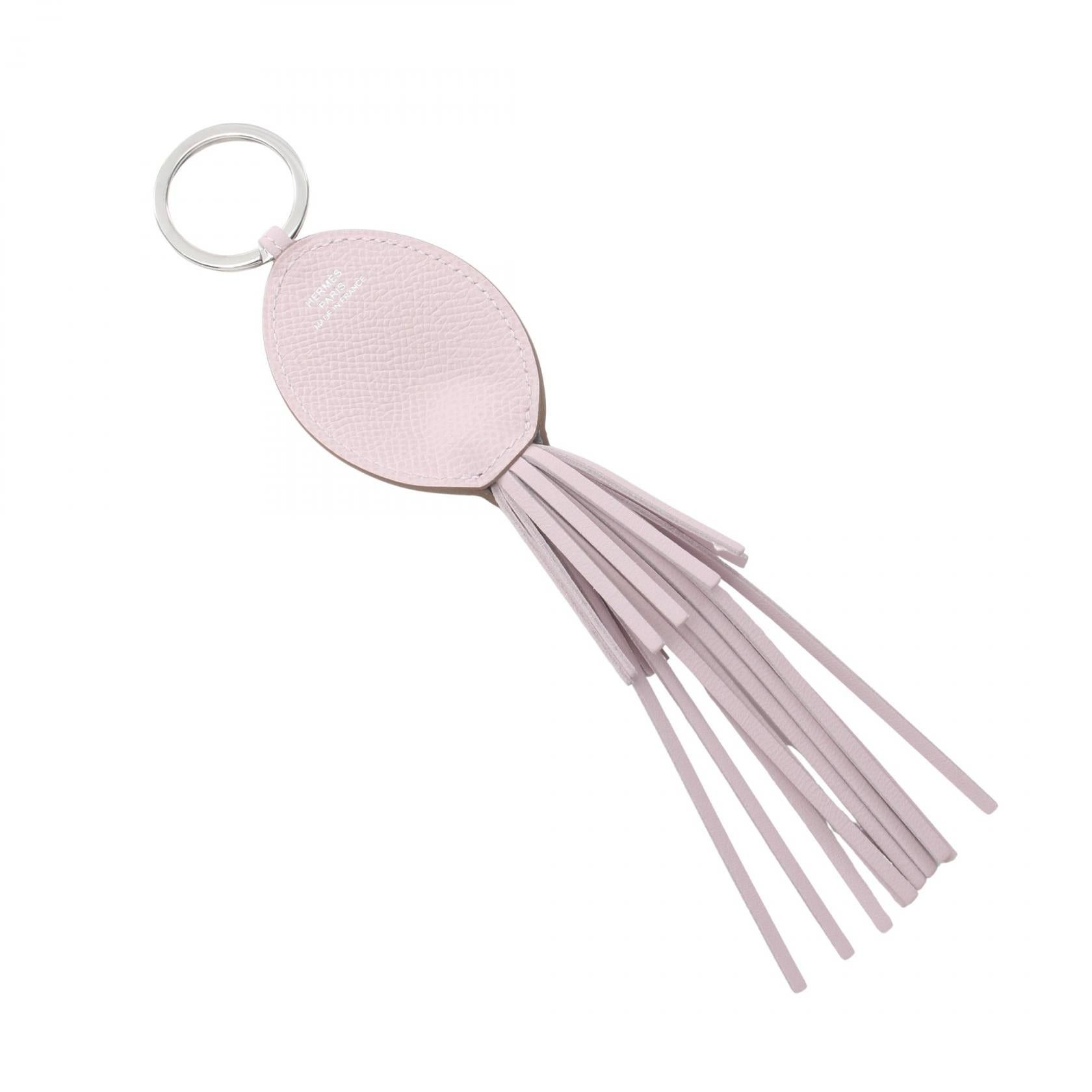 Hermes Hermes Poulpe Pulpe Mauve Pail Bag Charm Key Ring Veau Epsom Aagneau Light Purple Silver Hardware Double Engraved Size ONE SIZE - 2 Thumbnail