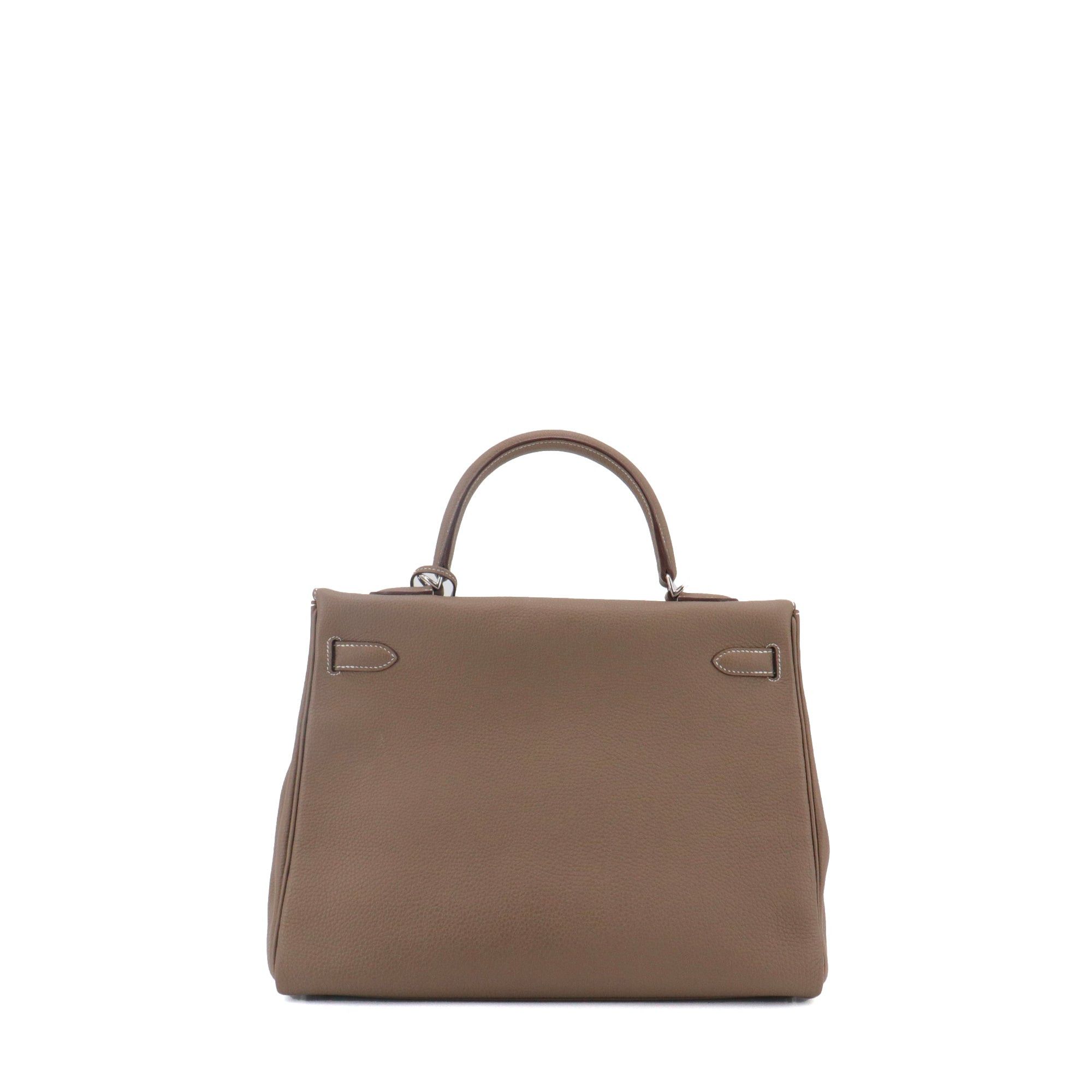 Hermes HERMÈS - Hermès Kelly 35 handbag in etoupe togo leather Size ONE SIZE - 5 Thumbnail