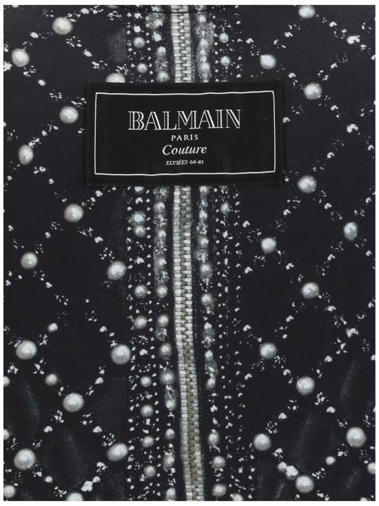 Balmain BALMAIN Women Tops EF1EB045GE48 EAB BLACK Size L / US 10 / IT 46 - 3 Thumbnail