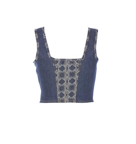 Amiri AMIRI Women Tops DNBU1012 INDIGO Blue Size S / US 4 / IT 40 - 2 Thumbnail