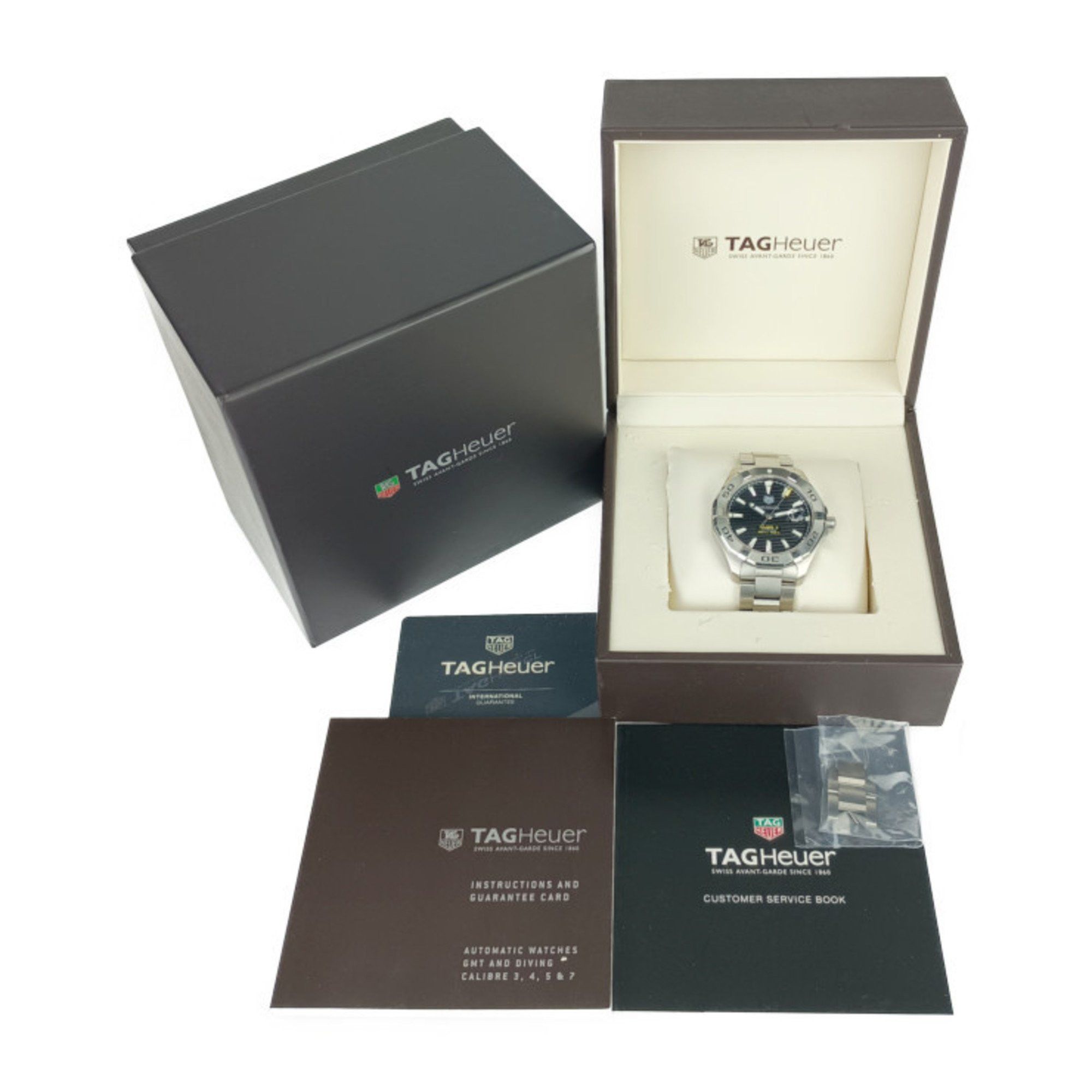Tag Heuer TAG Heuer Aquaracer WAY2010.BA0927 Men's Watch Silver Black White Stainless Steel Automatic Caliber 5 Size ONE SIZE - 10 Thumbnail