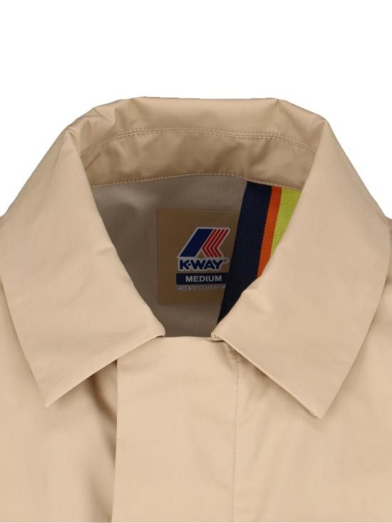 K-Way K-WAY Men Jacket K7127UW AZI Beige Size US XL / EU 56 / 4 - 3 Thumbnail