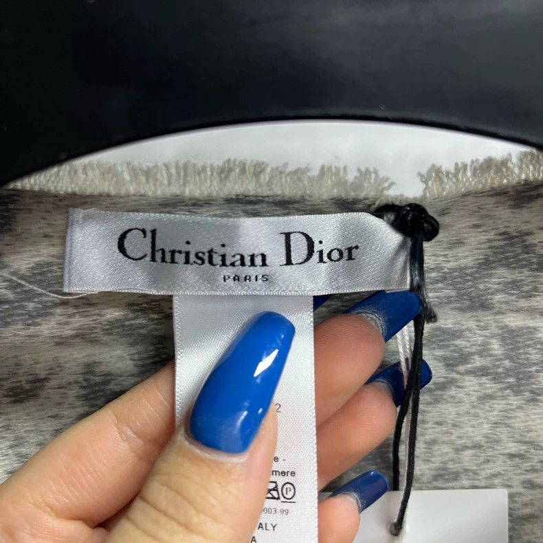 Dior Dior Gray Printed Sleeveless Cape Poncho Size US M / EU 48-50 / 2 - 2 Thumbnail