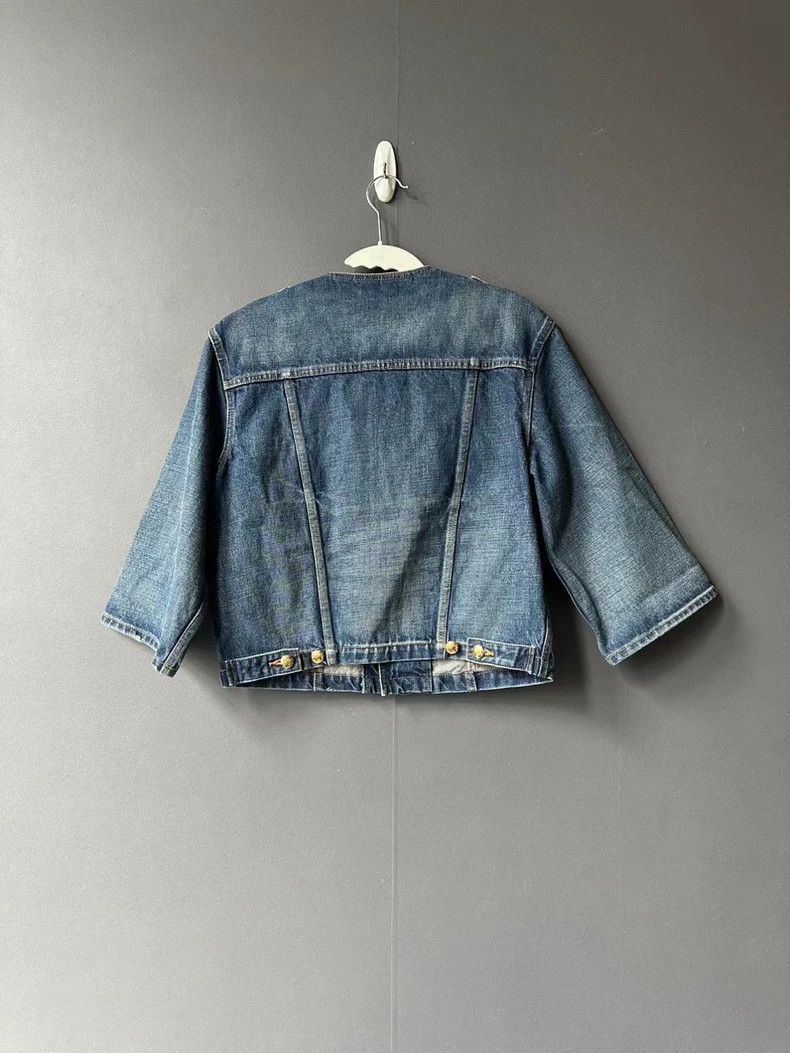 Celine Celine Short Denim Jacket with Gold Buttons Size US M / EU 48-50 / 2 - 2 Thumbnail
