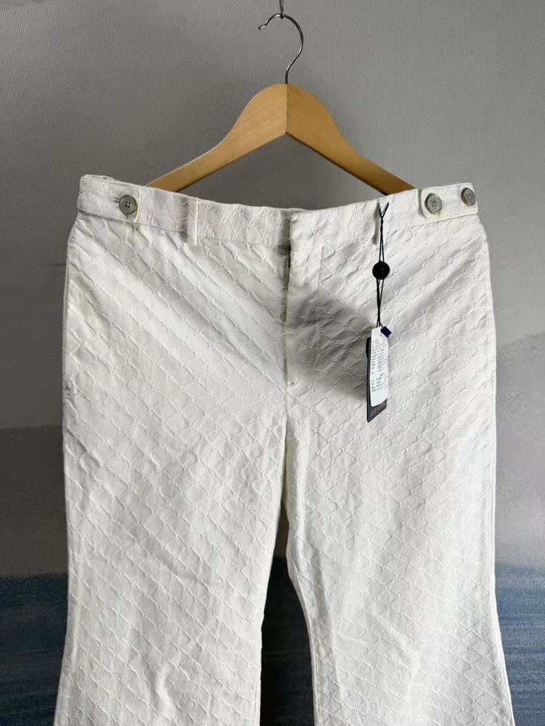 Louis Vuitton Louis Vuitton White Embroidered Flared Pants Size US 44 / EU 60 - 2 Thumbnail