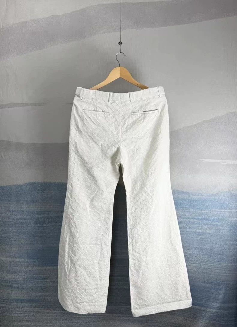 Louis Vuitton Louis Vuitton White Embroidered Flared Pants Size US 44 / EU 60 - 3 Thumbnail