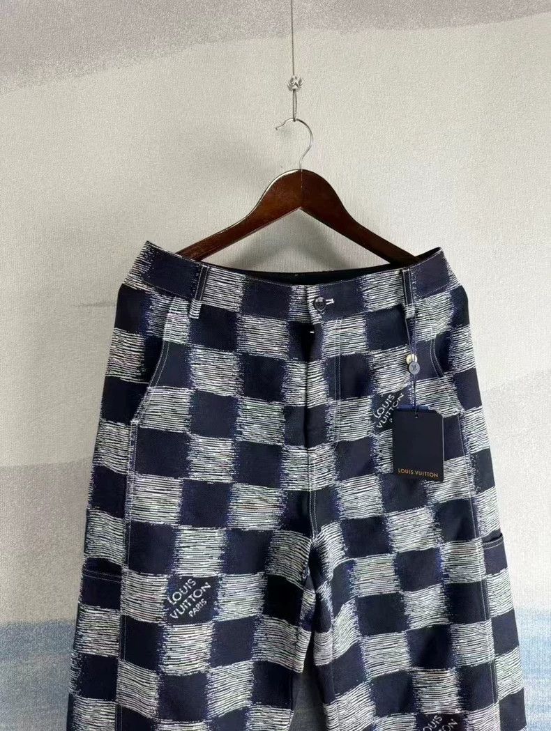 Louis Vuitton Louis Vuitton Deep Blue Checkered Pants Size US 44 / EU 60 - 2 Thumbnail