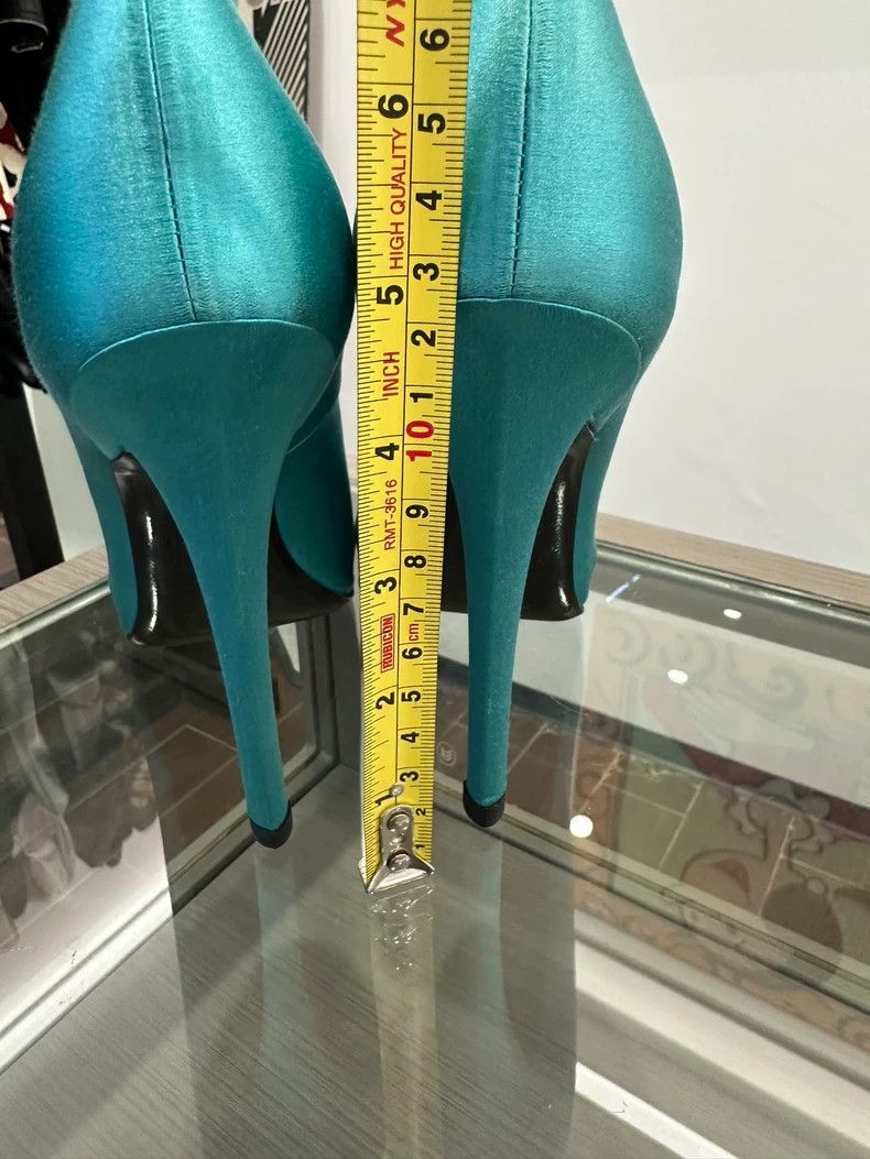 Roger Vivier Roger Vivier Peacock Green High Heel Sandals Size US 7.5 / EU 40-41 - 6 Thumbnail