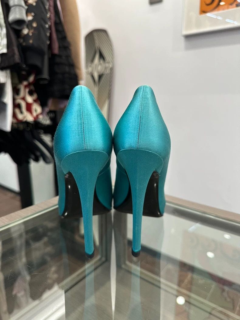 Roger Vivier Roger Vivier Peacock Green High Heel Sandals Size US 7.5 / EU 40-41 - 5 Thumbnail