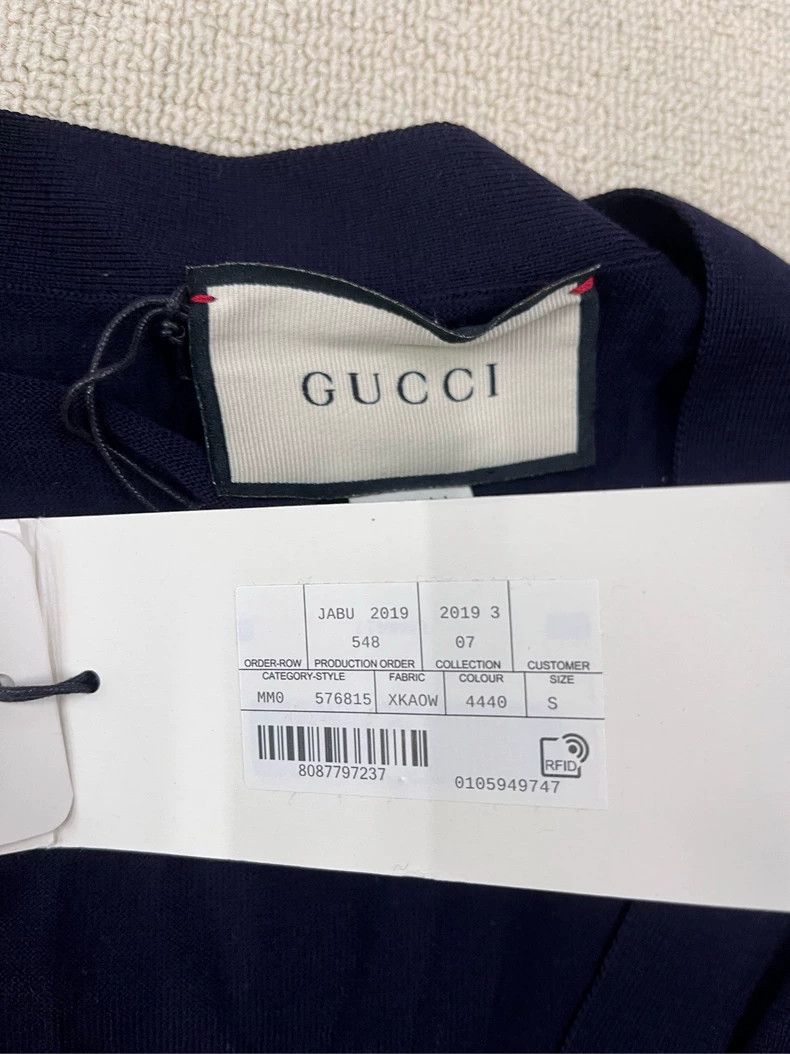 Gucci Gucci GG Embroidered V-Neck Cardigan Sweater Size US S / EU 44-46 / 1 - 2 Thumbnail